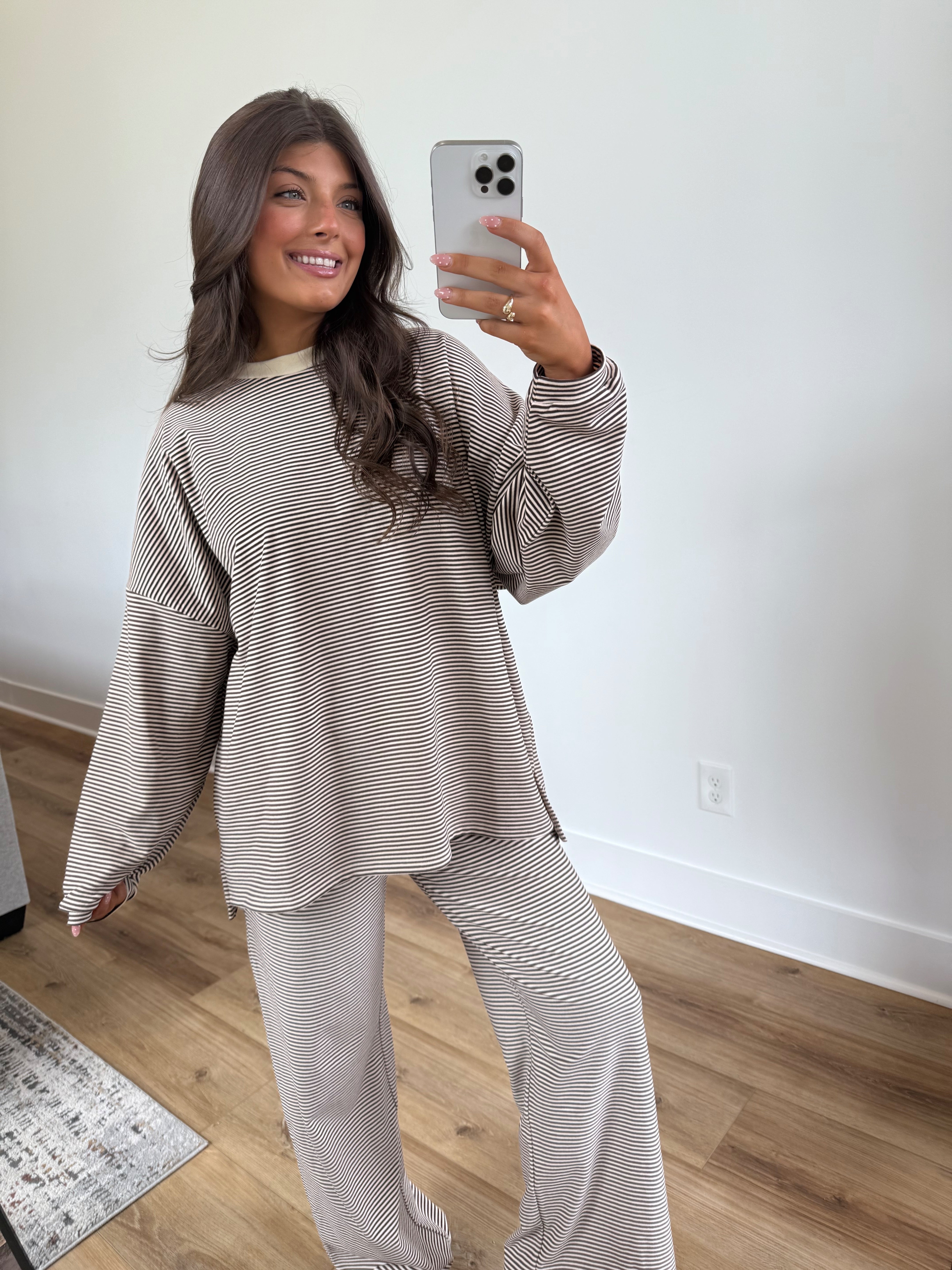 October Fleece TOP (Brown/Cream)