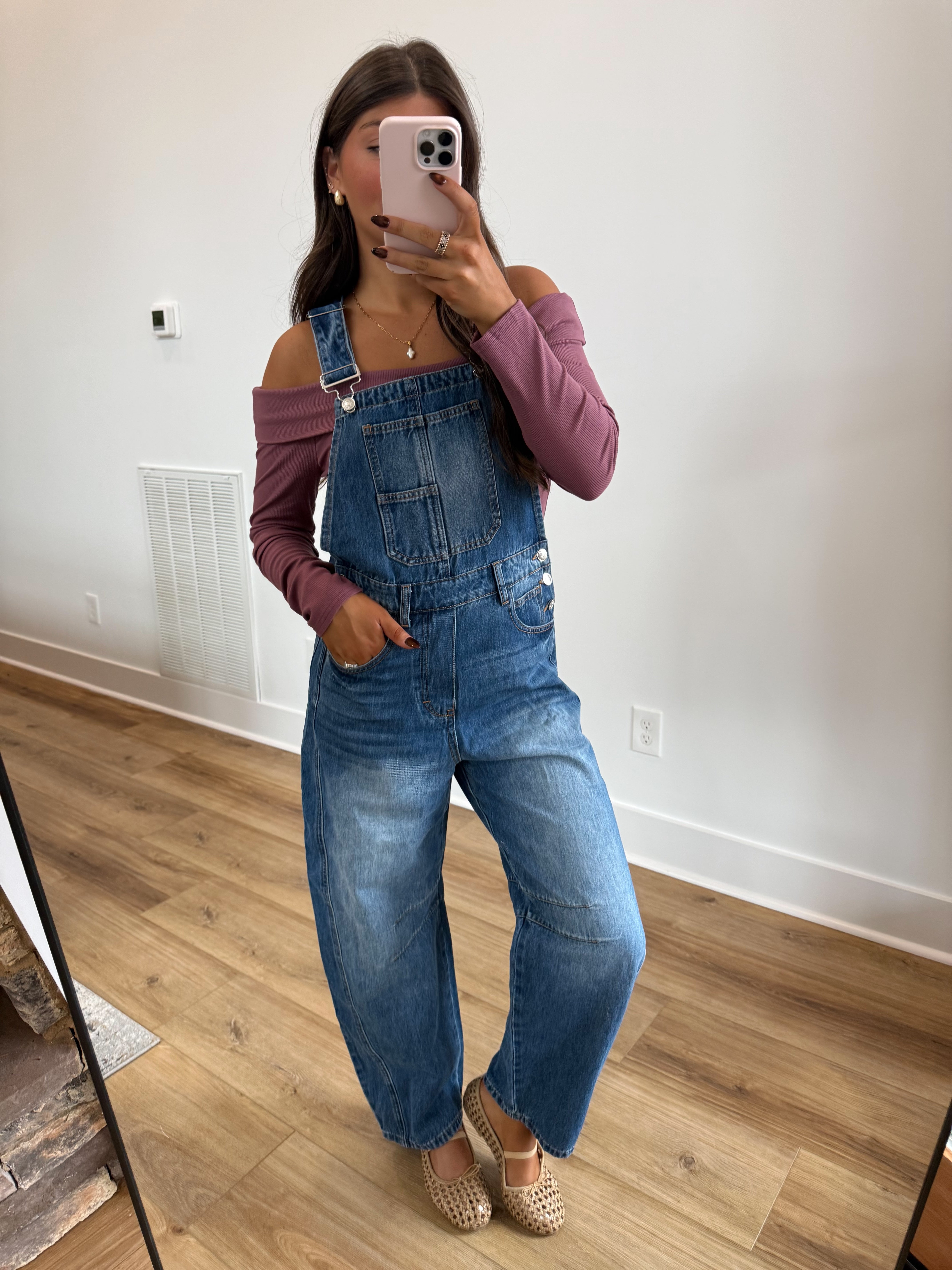 Barrel Denim Overalls