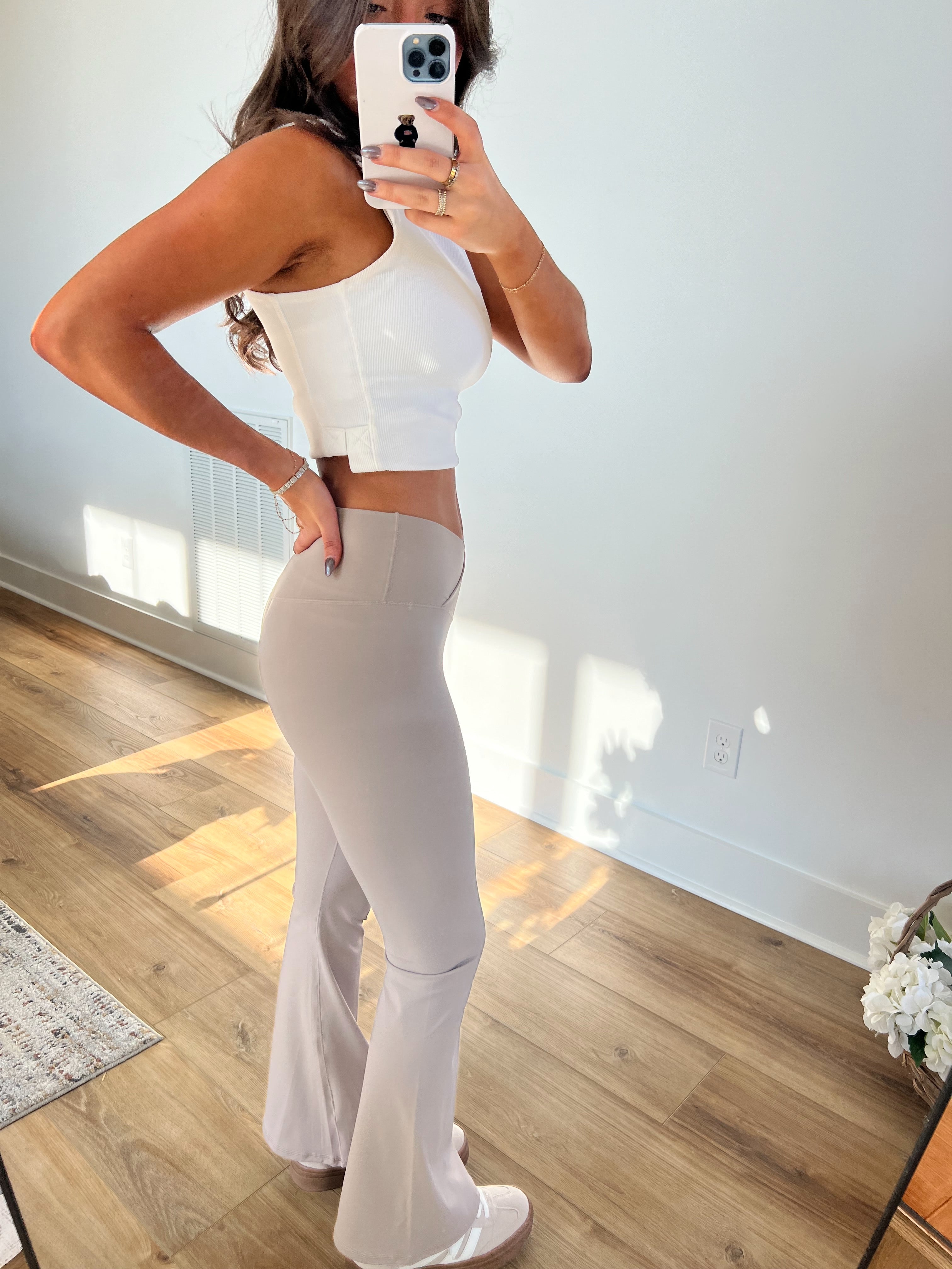 Taupe Crossover Leggings