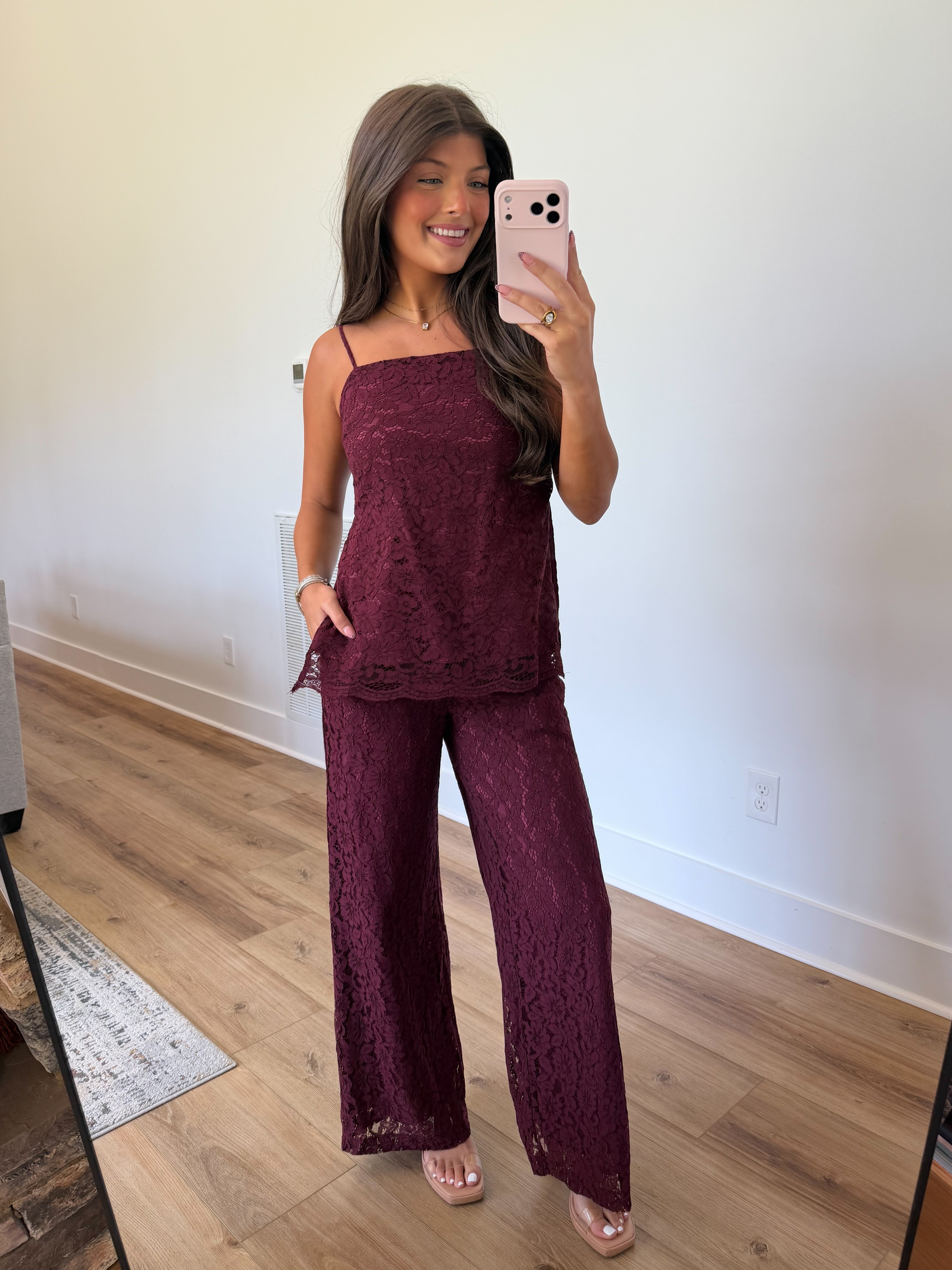 Out For Wine Lace Set