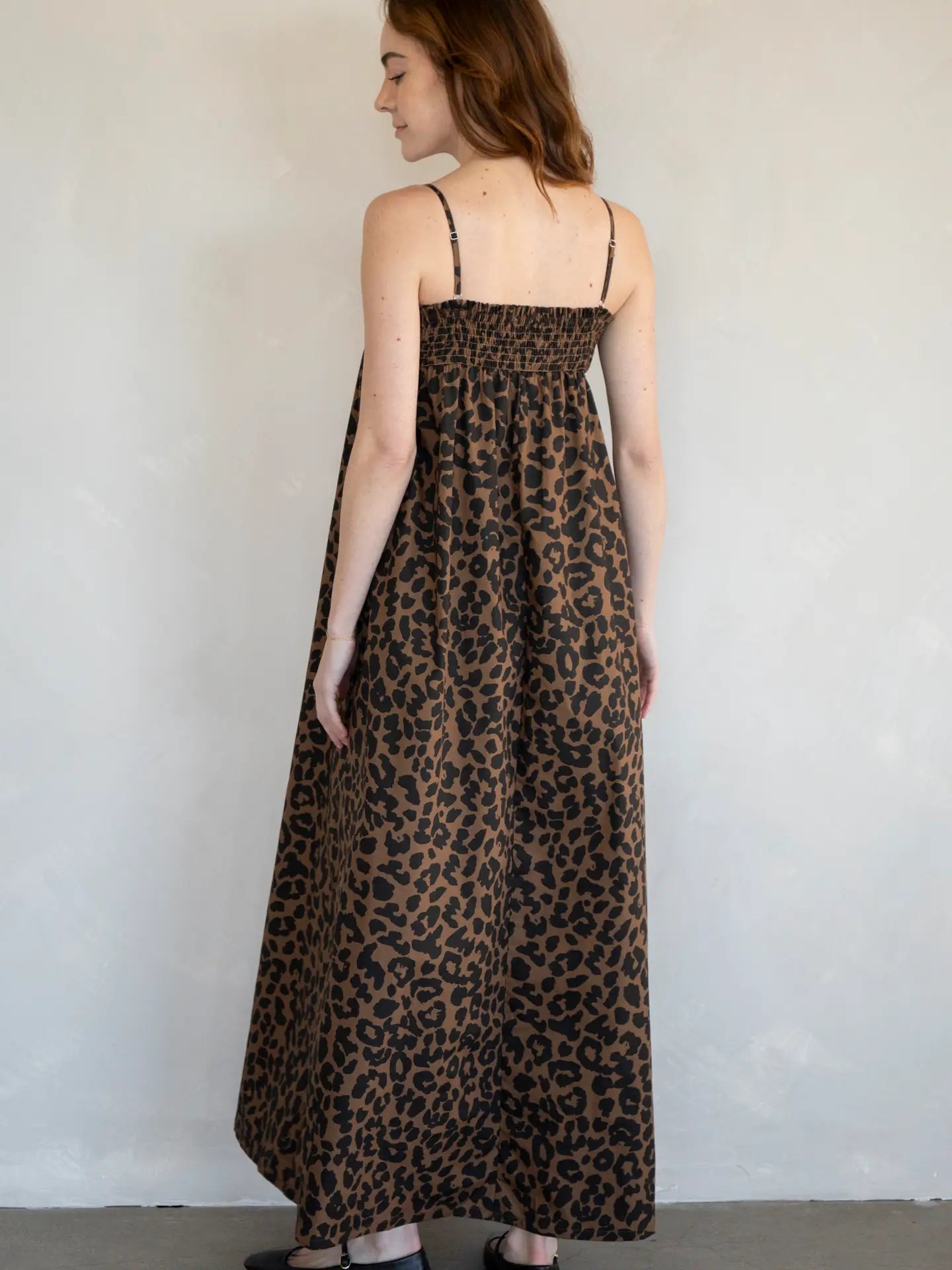 Leopard Smocked Top Maxi