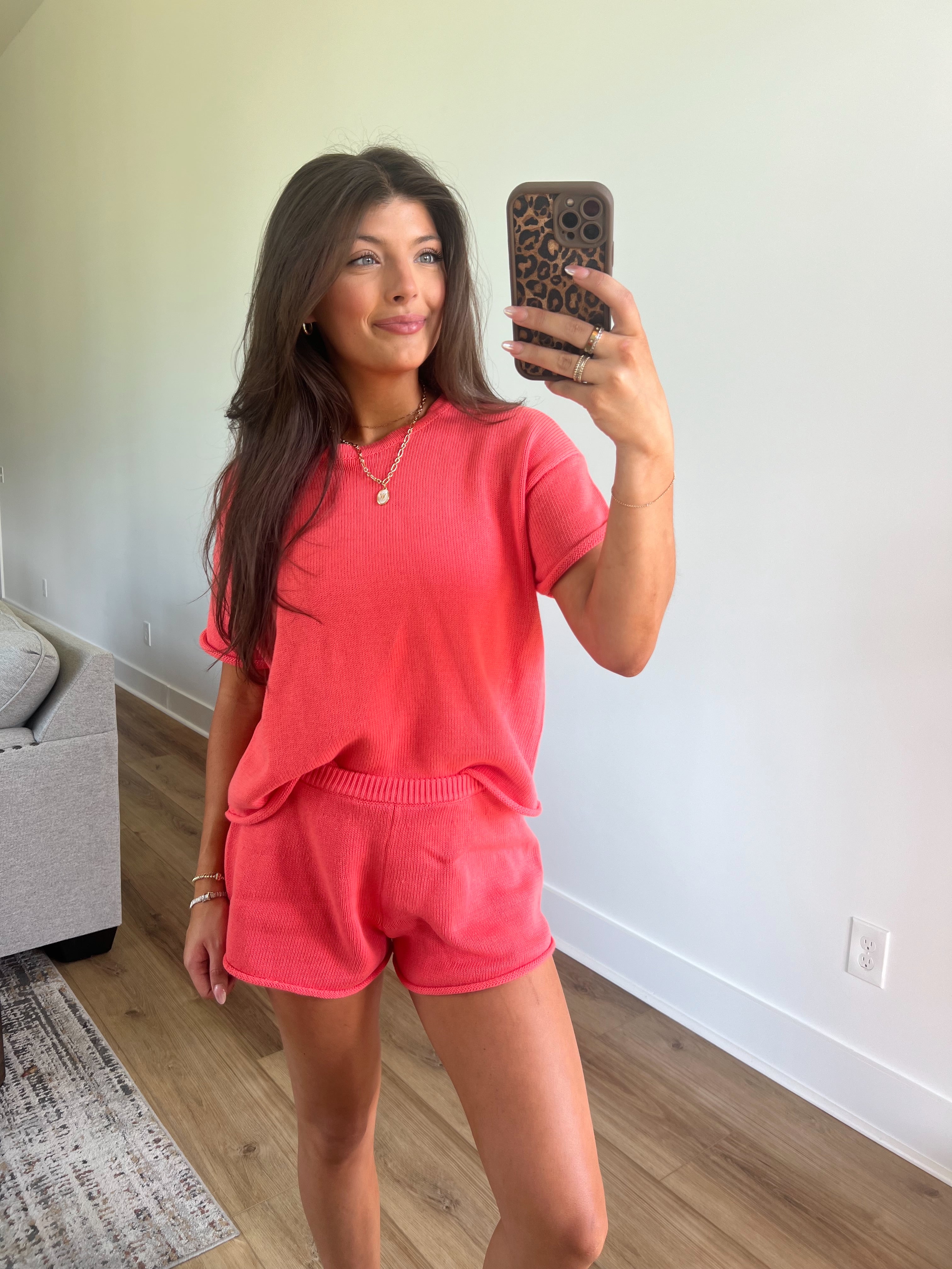 Coral Knit Lounge Set