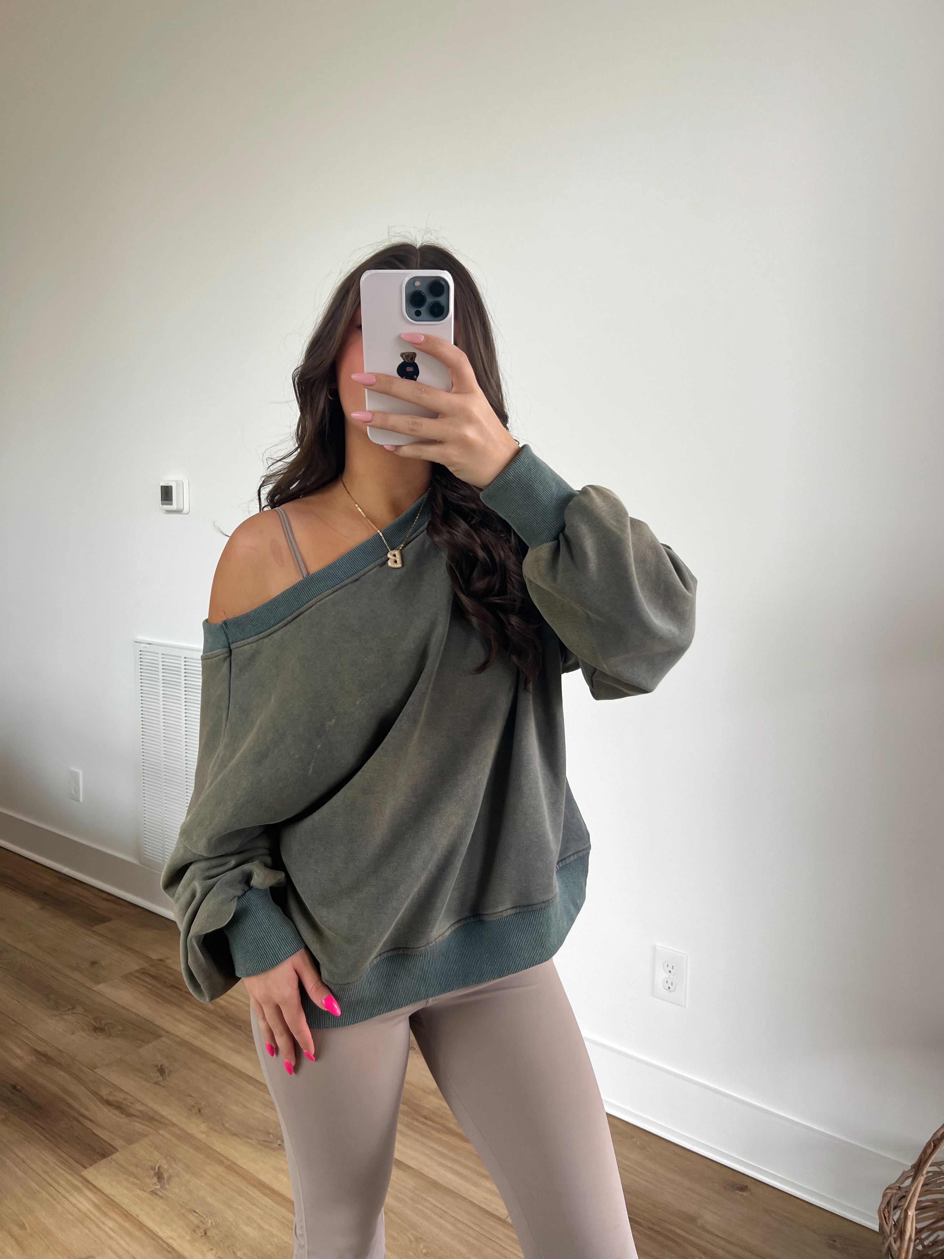 Sea Green Reversible Criss-Cross Sweater