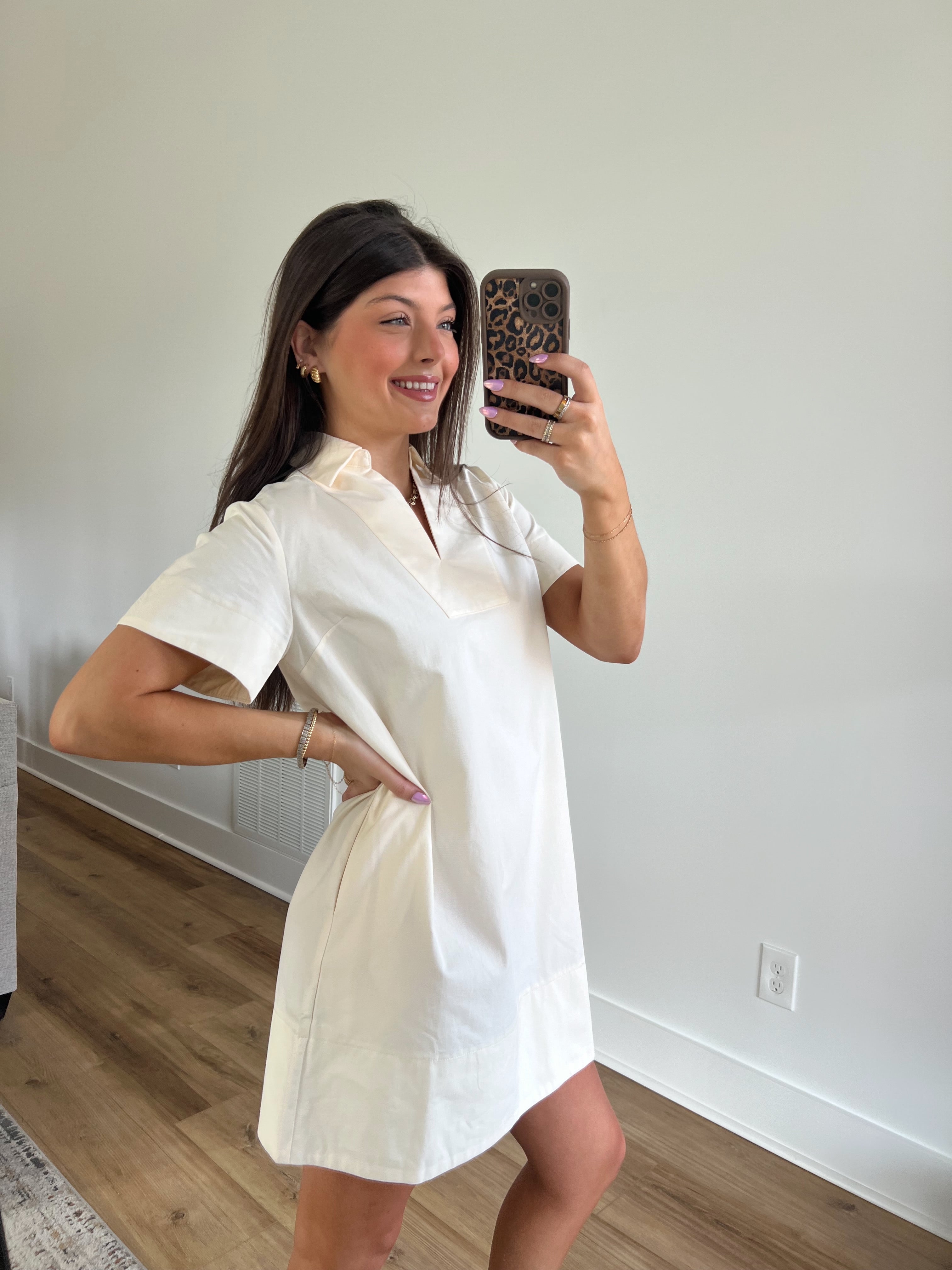 Cream Brunch Denim Dress