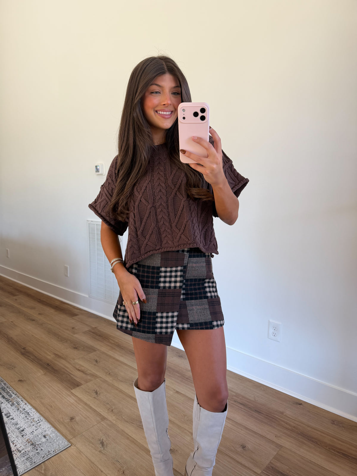 November Knit Top (Brown)