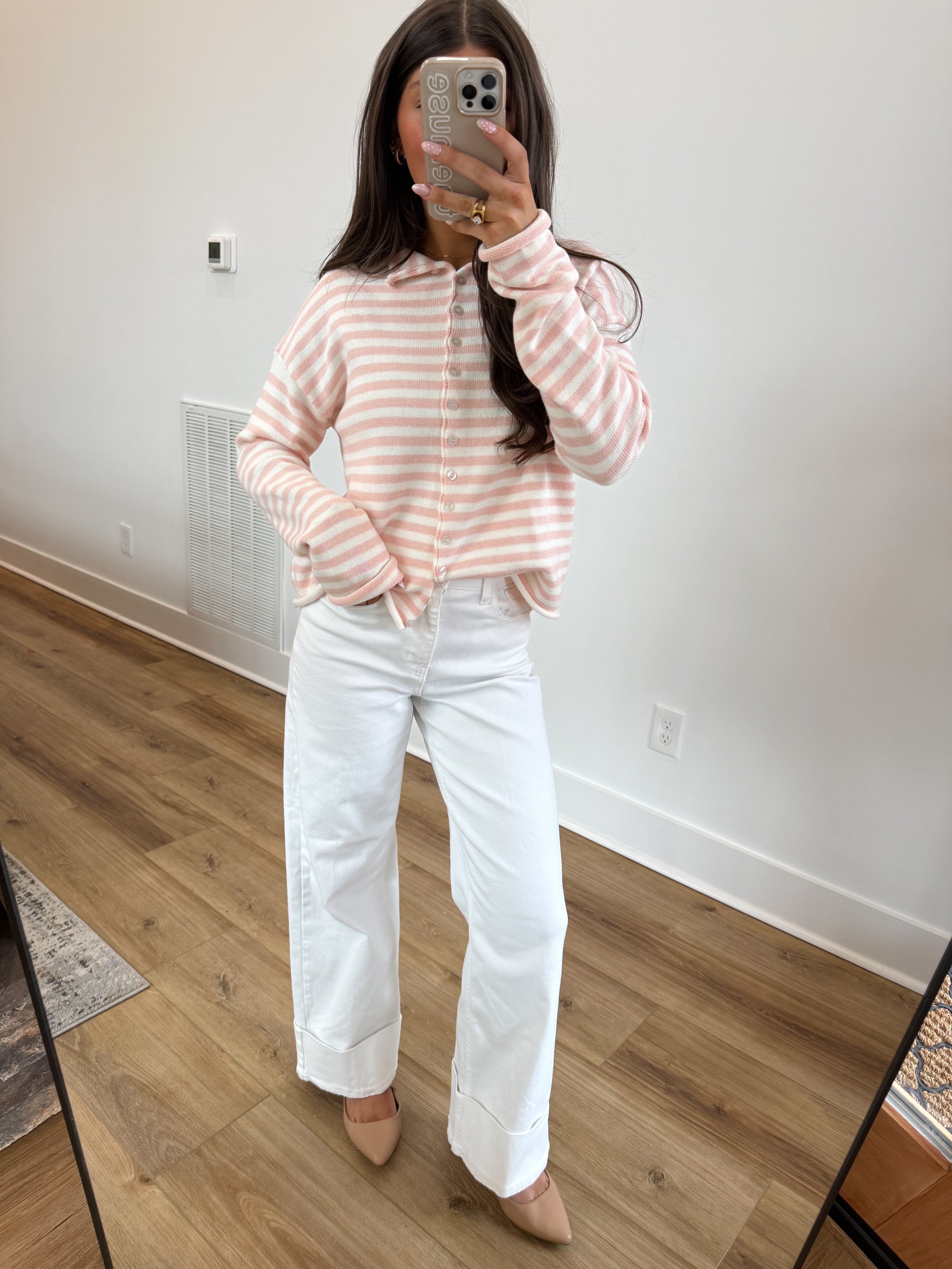 The Blush Stripe Sweater