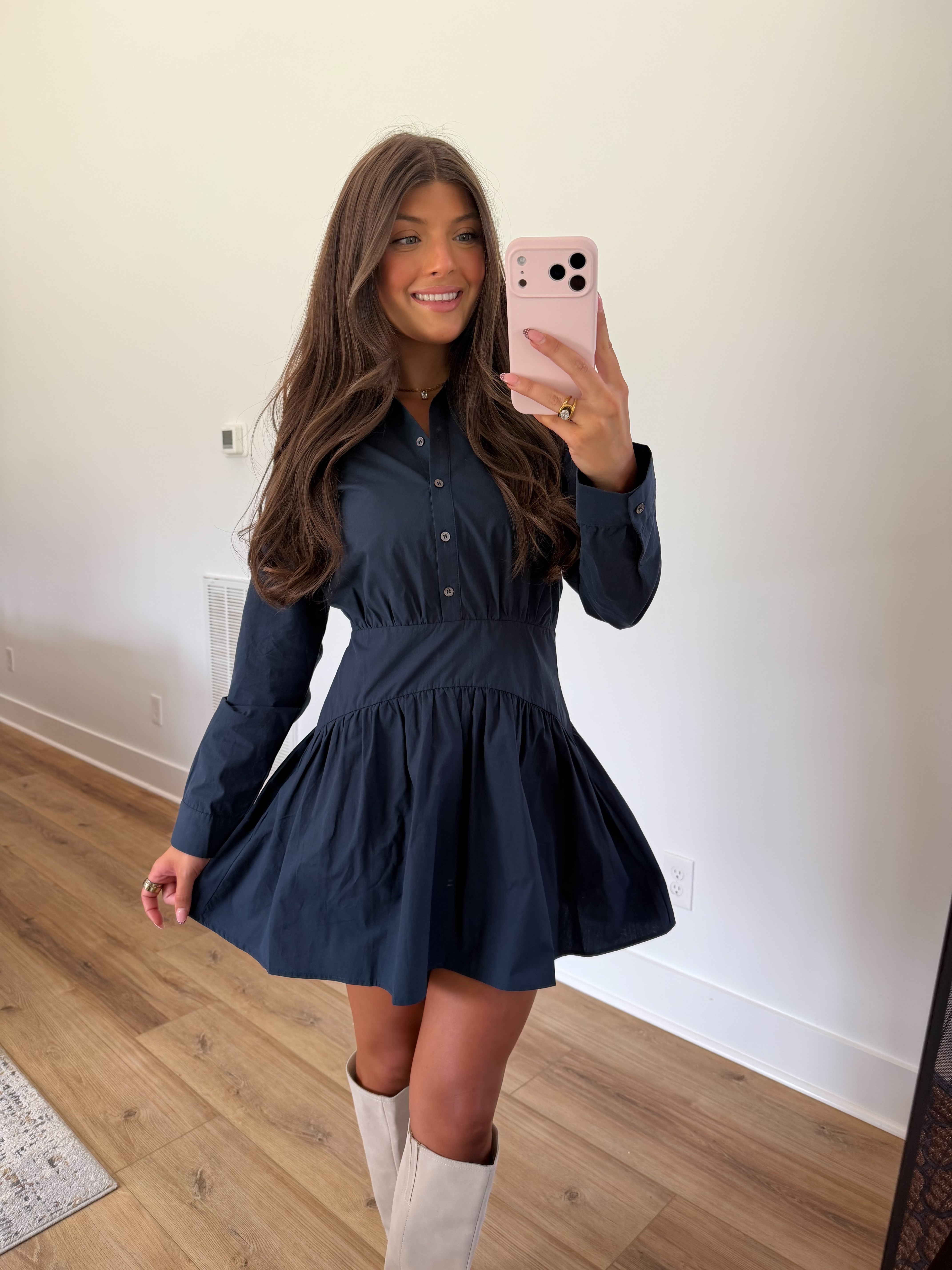 Apple Orchard Drop Waist Mini Dress