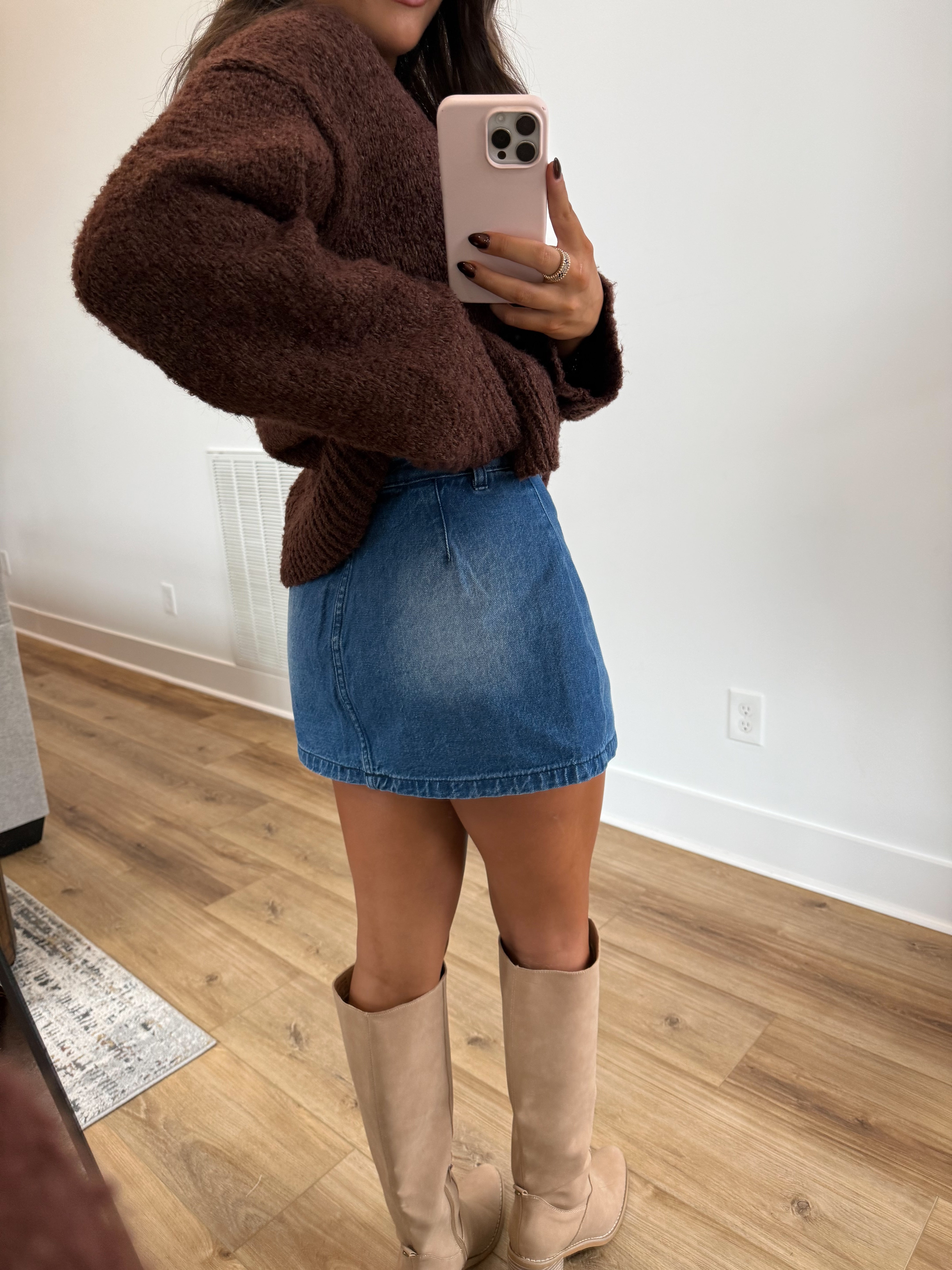 Denim Barrel Jean Skort