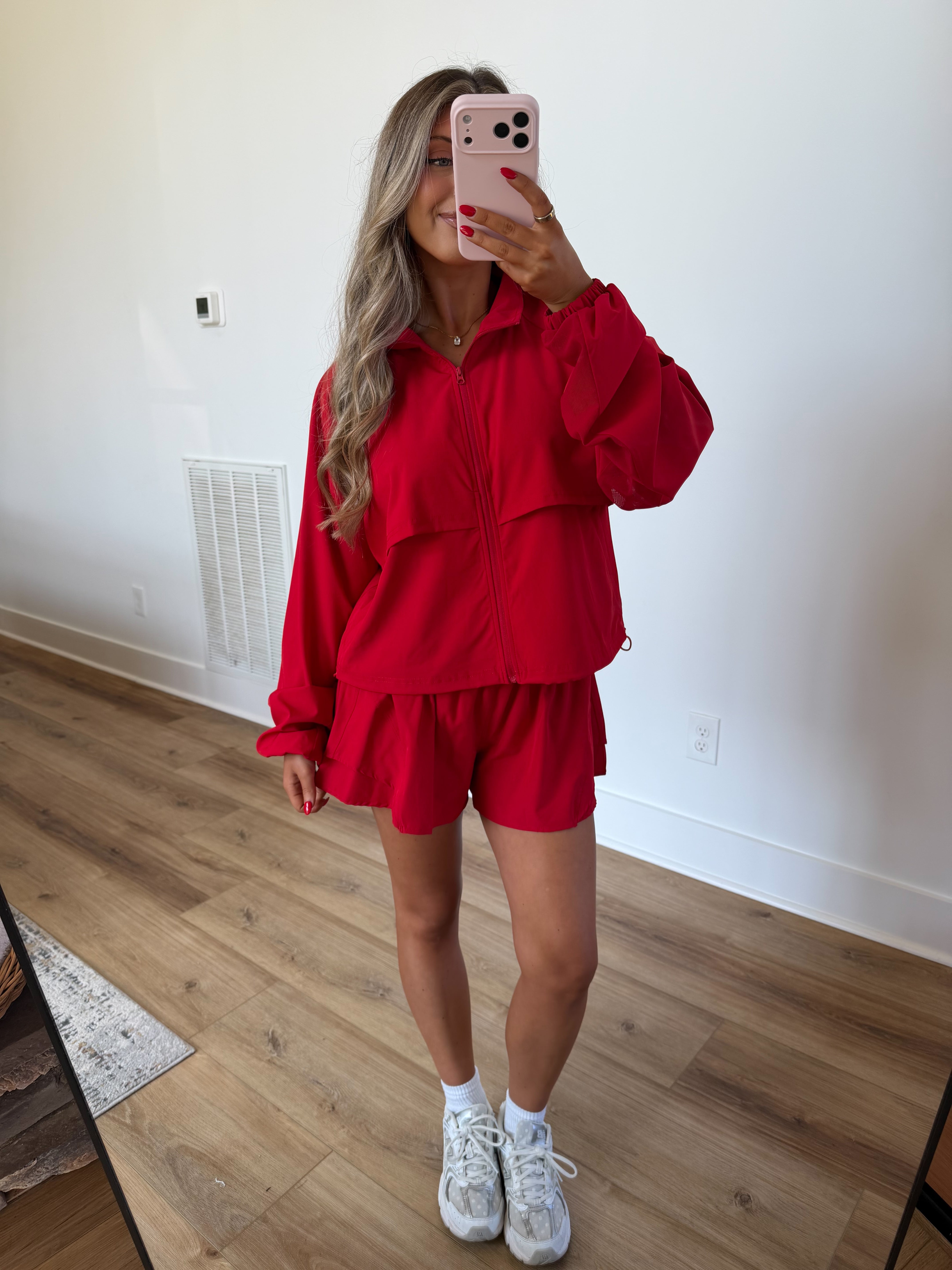 On The Move Windbreaker Set (Red)