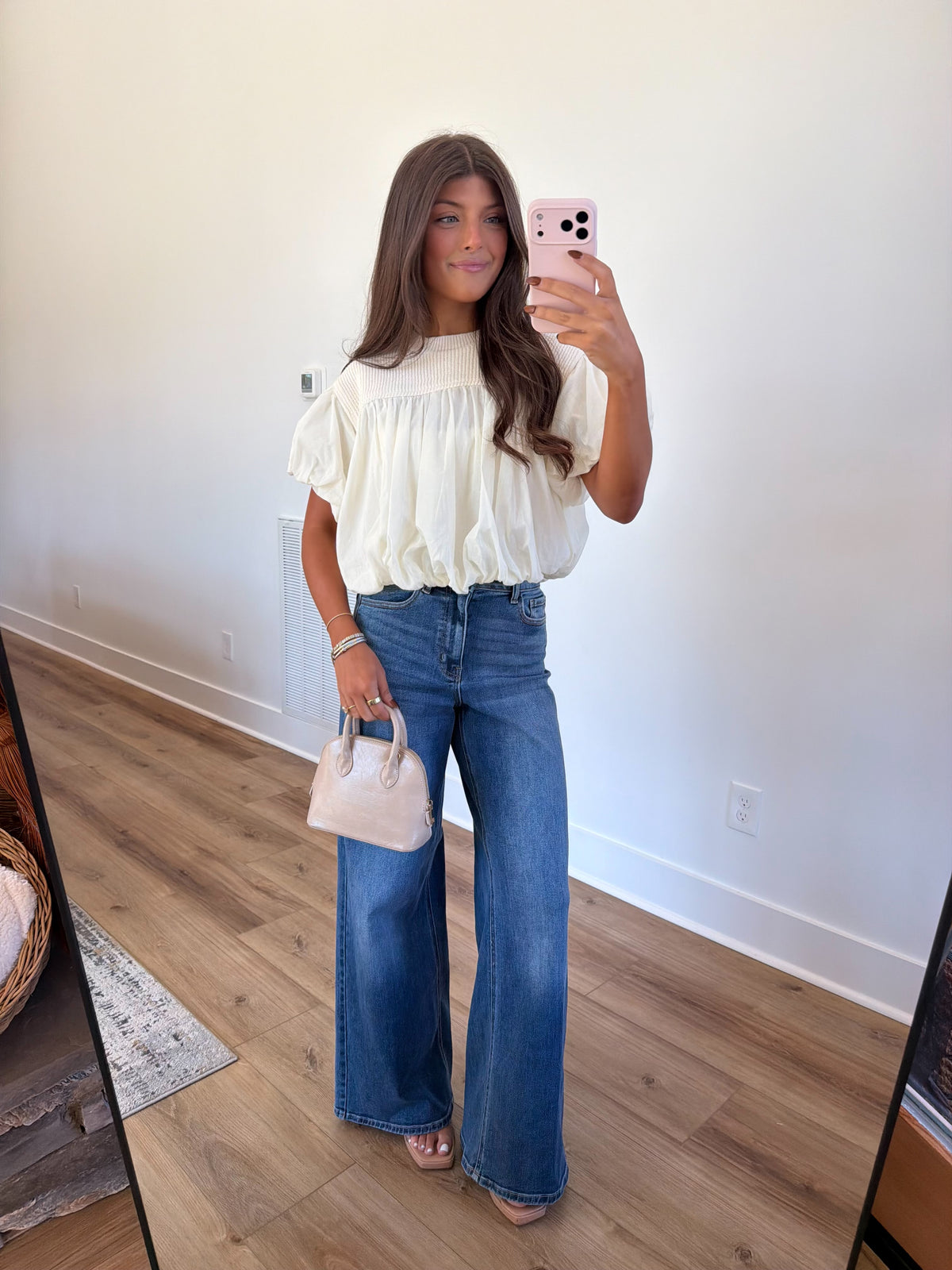 Poppy Cream Top