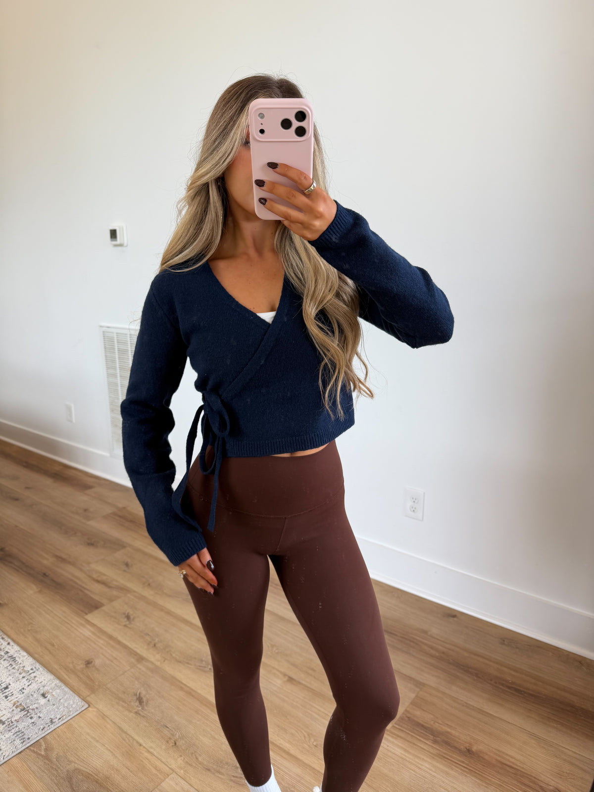Mia Wrap Sweater (Navy)