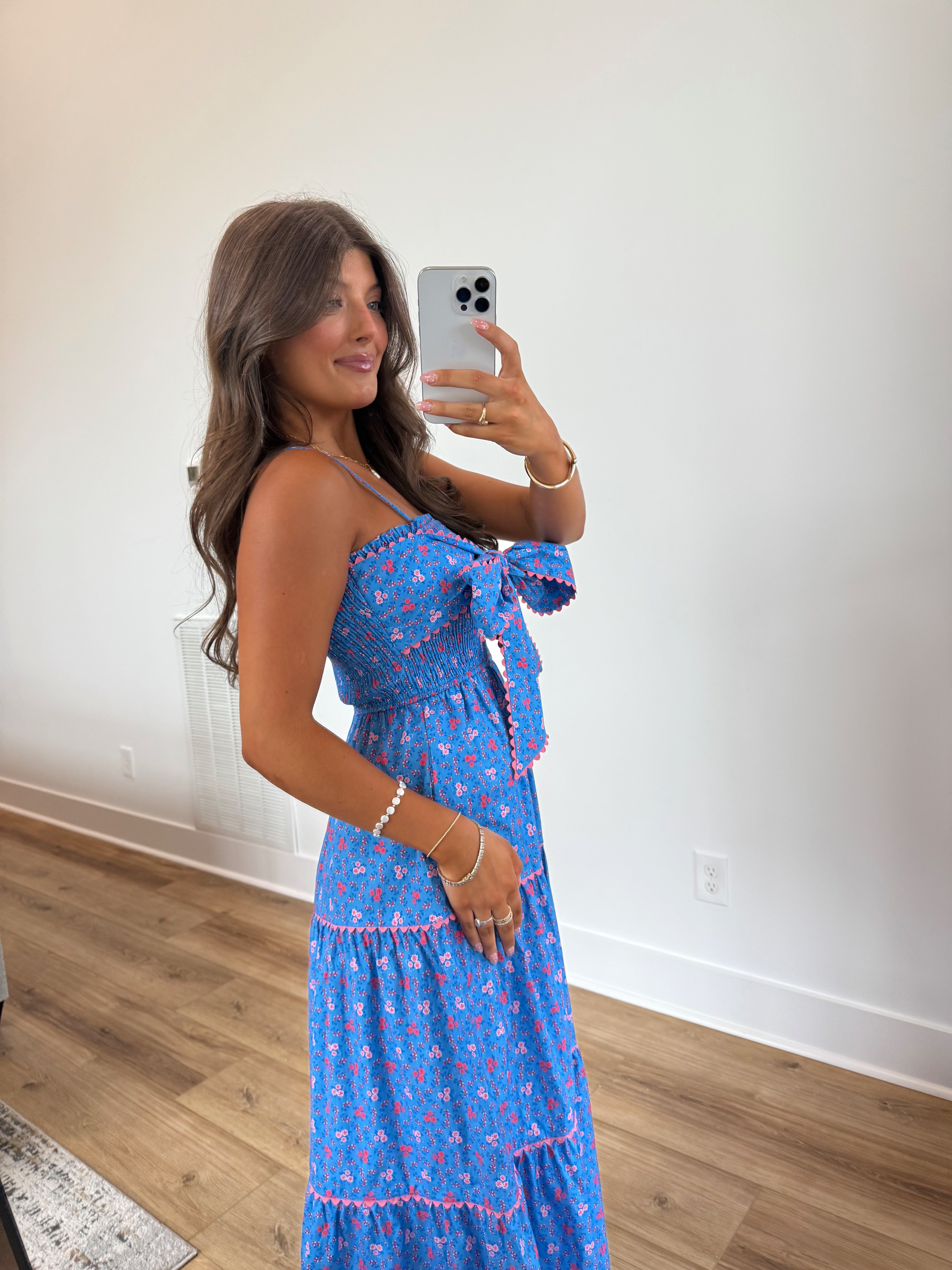 Cobalt Bow Maxi Dress