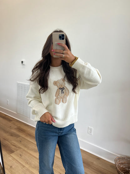 Tate Teddy Sweater (Ivory)