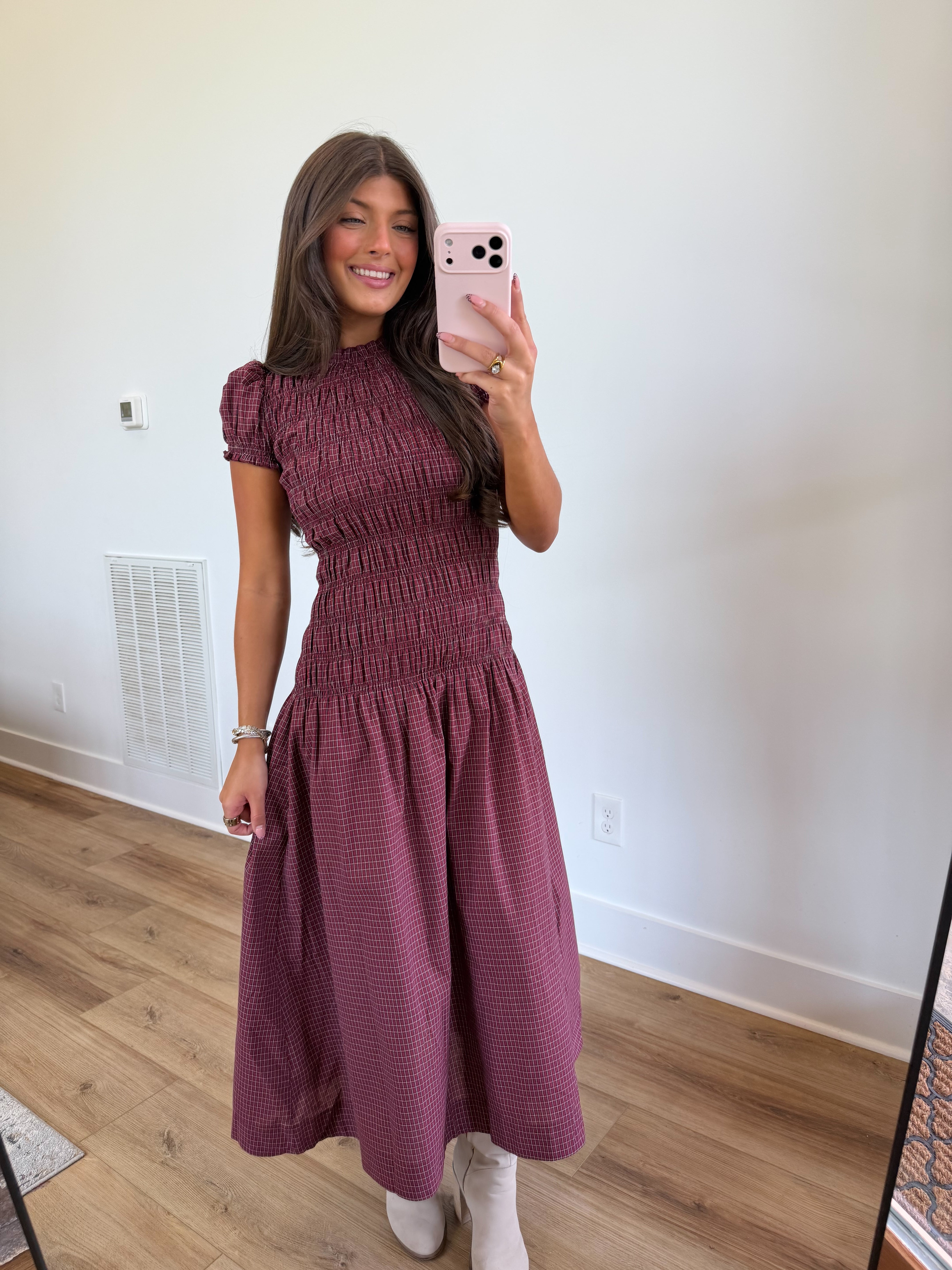 Lorelai Red Gingham Midi