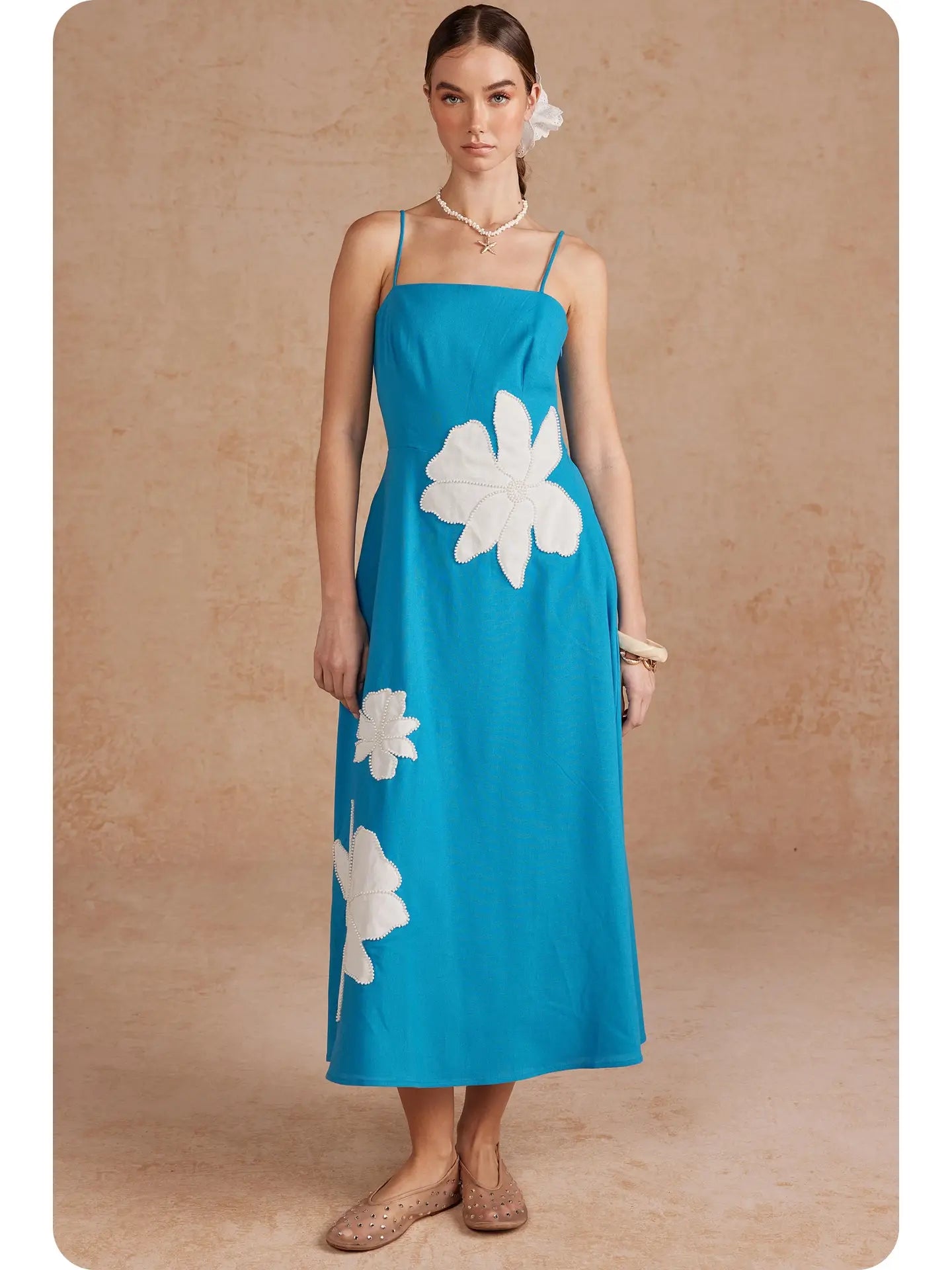 Blue Hibiscus Maxi