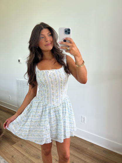 Petal Princess Mini Dress (Blue)