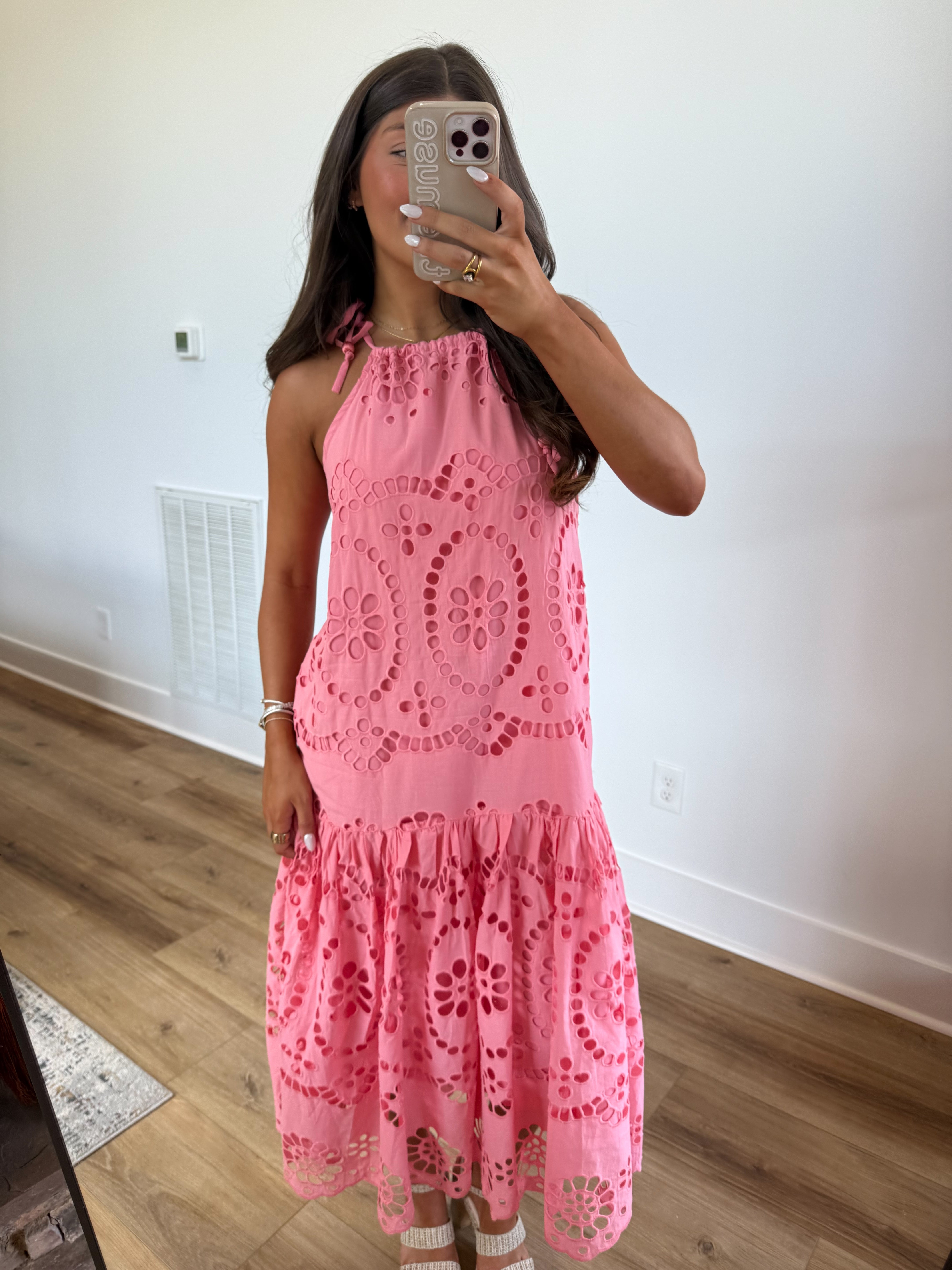 The Watermelon Eyelet Maxi