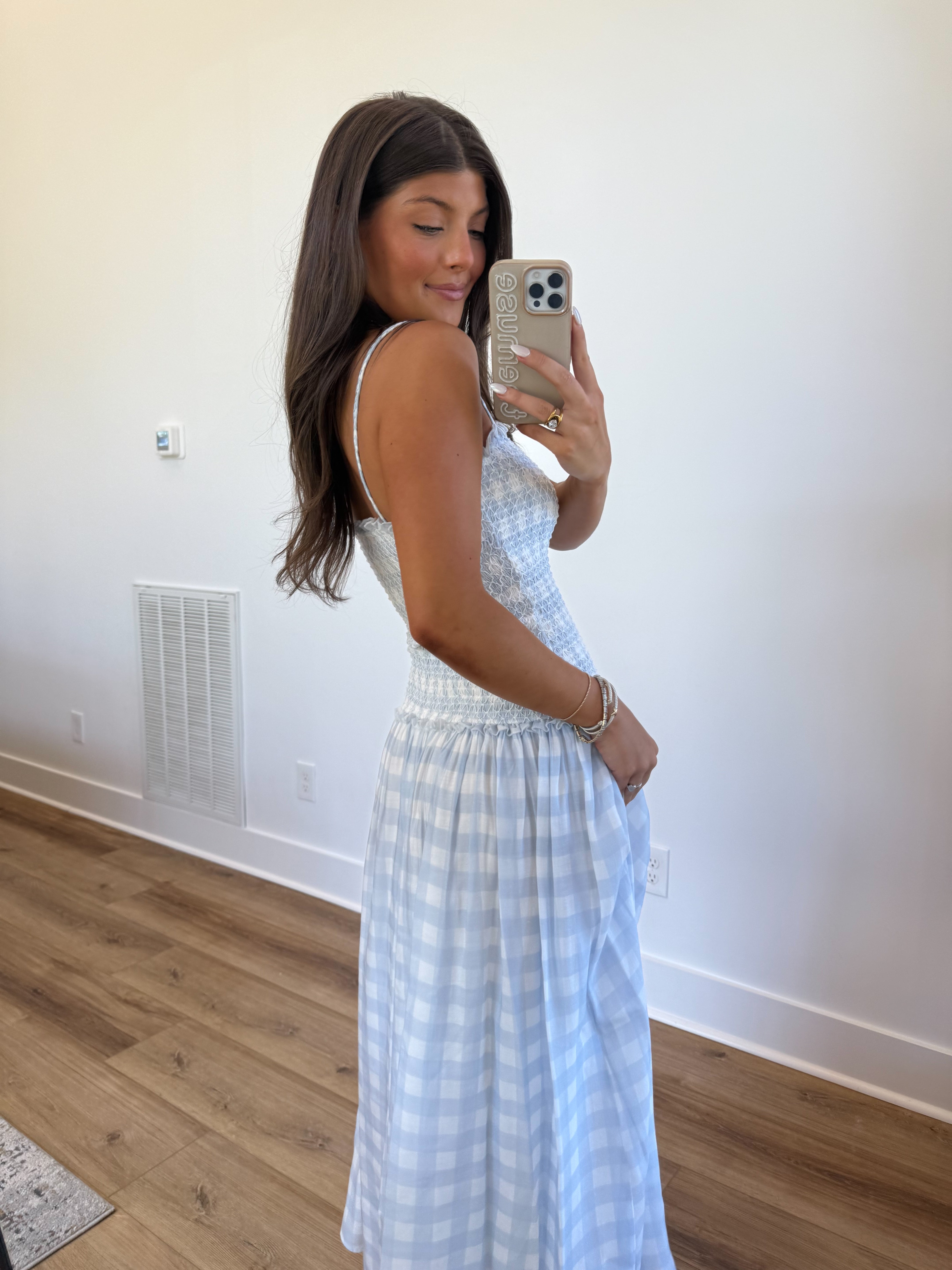 Nantucket Gingham Maxi (Blue)