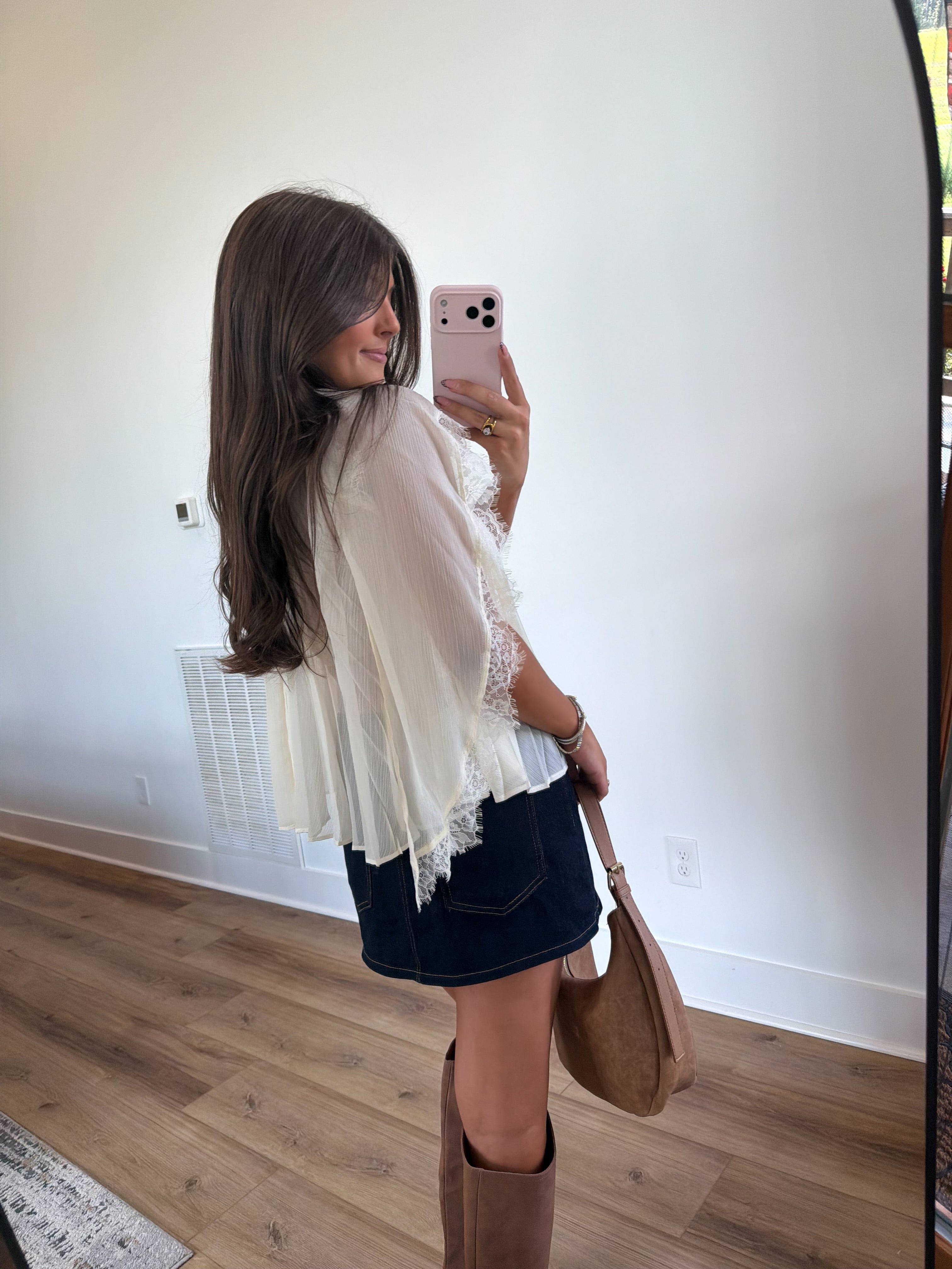 Ivory Pleat Blouse