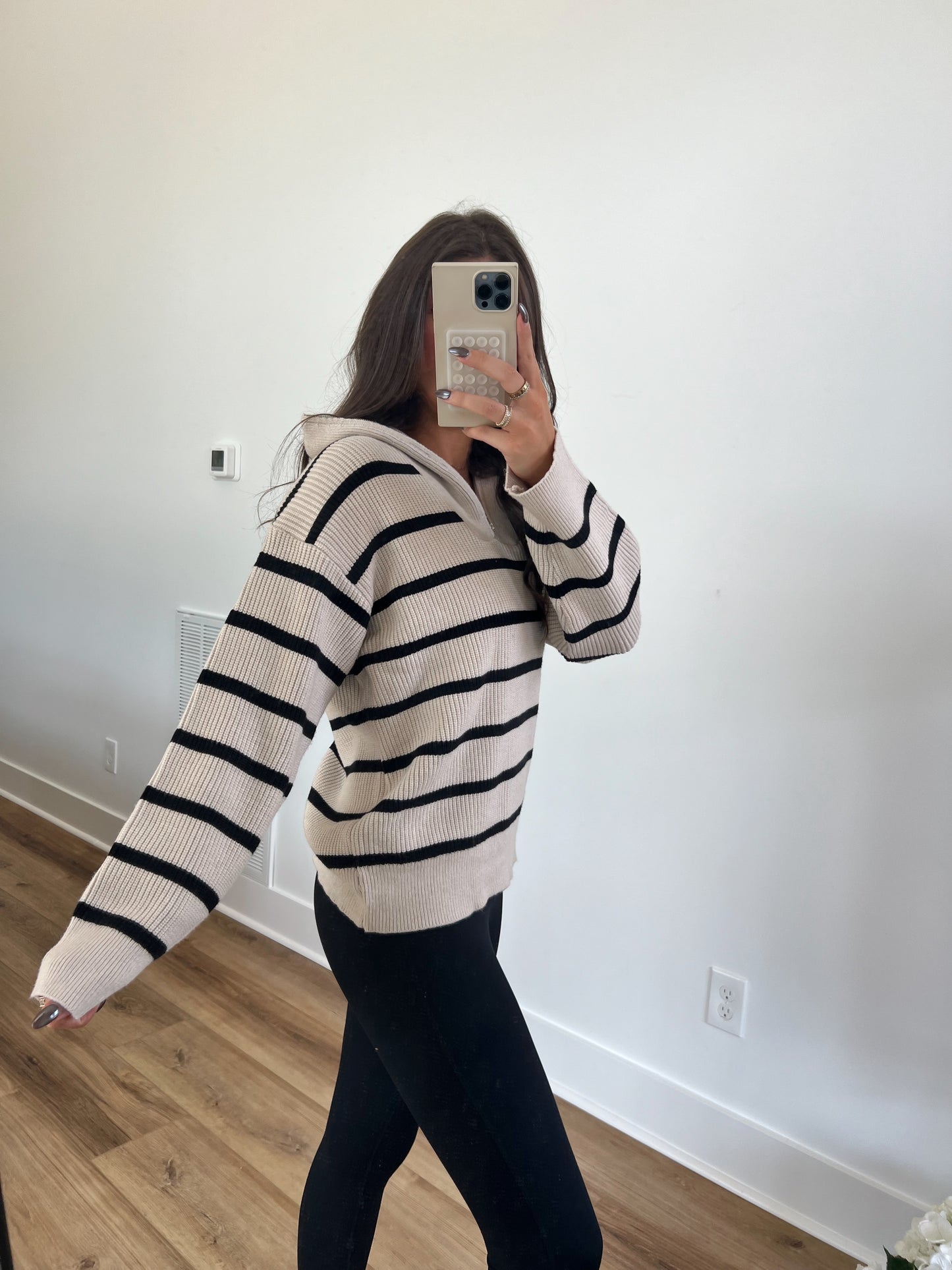 Stripe Cozy Knit Pullover