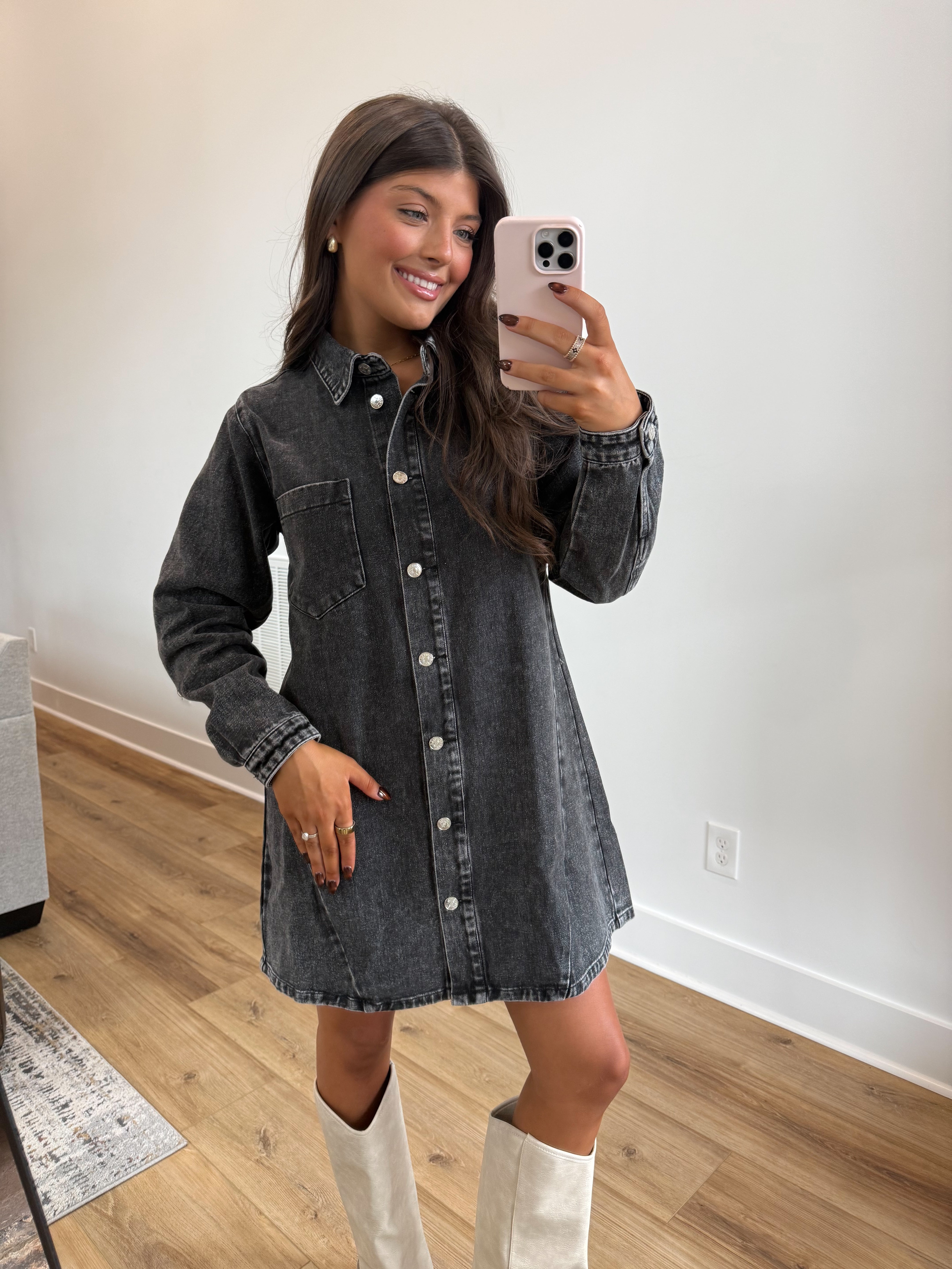 The Blake Denim Shirt Dress