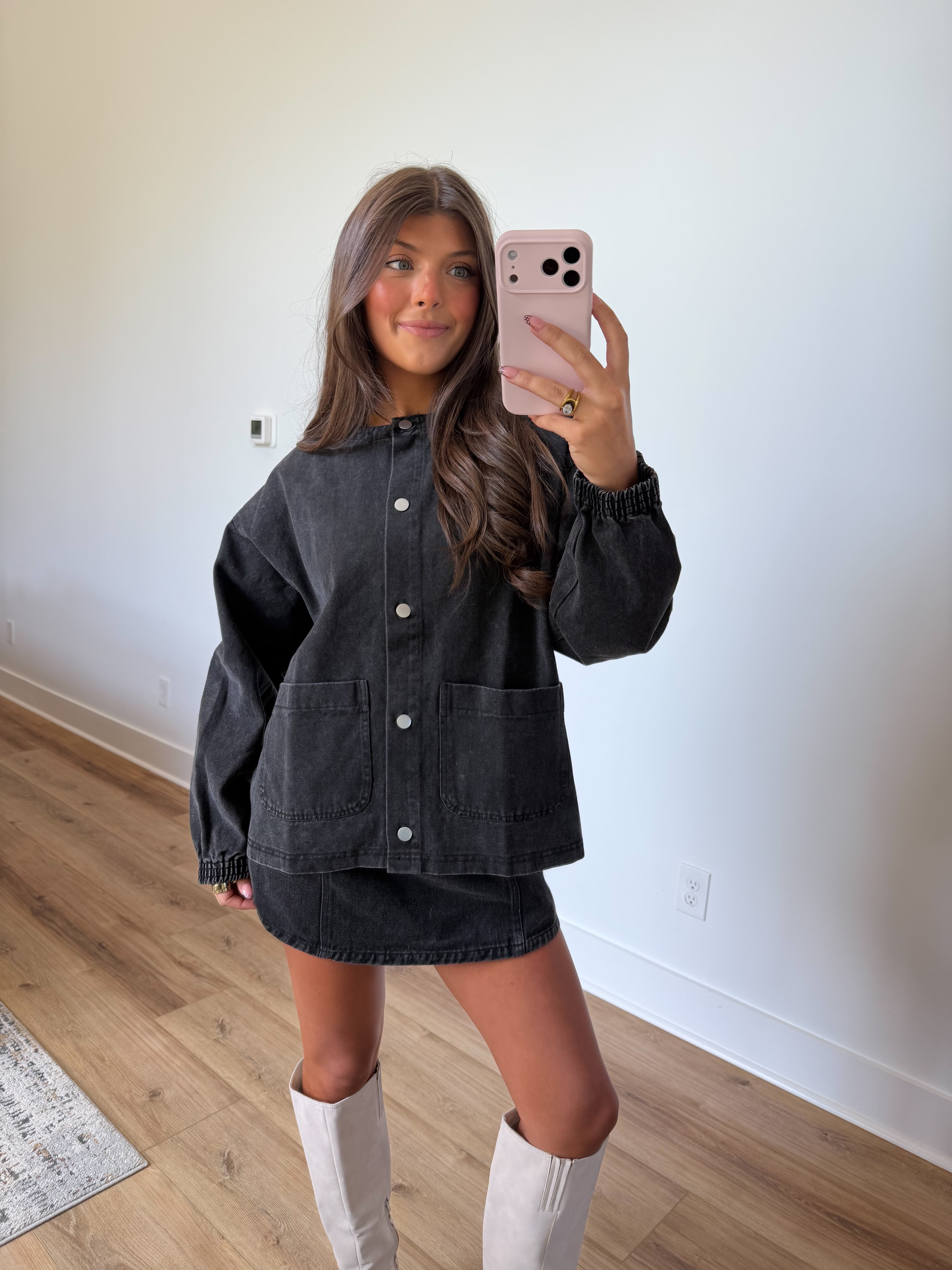 The Penny Denim Set (Washed Black)