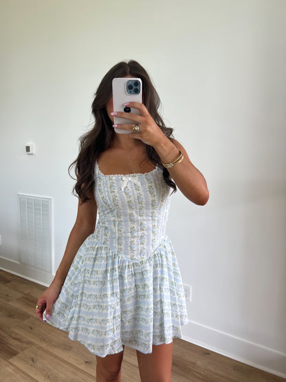Petal Princess Mini Dress (Blue)