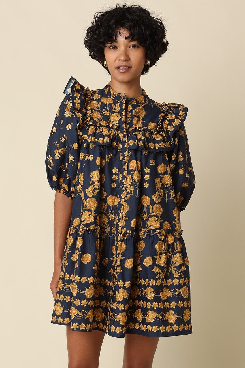 Bronzed Garden Mini Dress