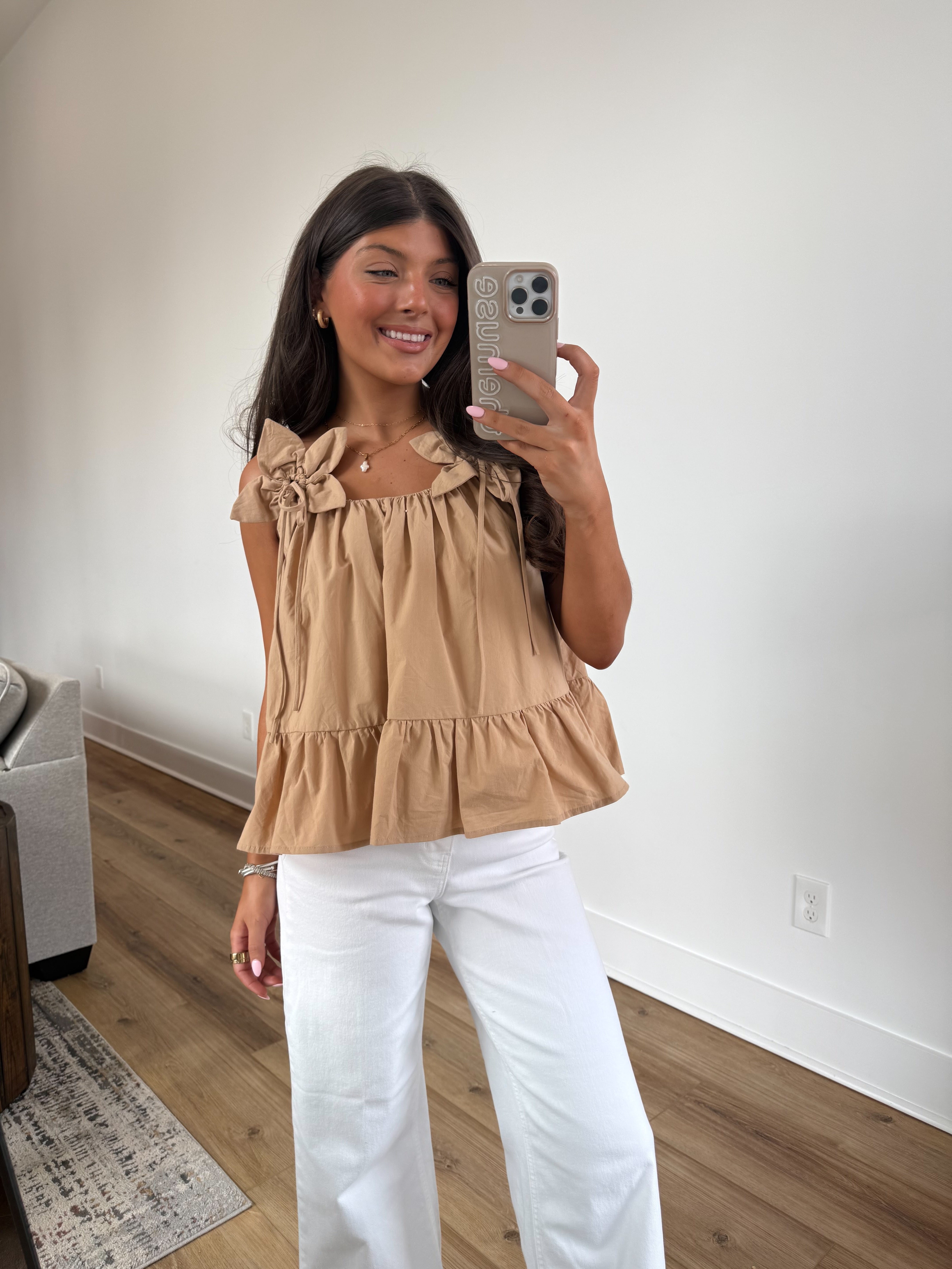 The Lucinda Blouse (Tan)
