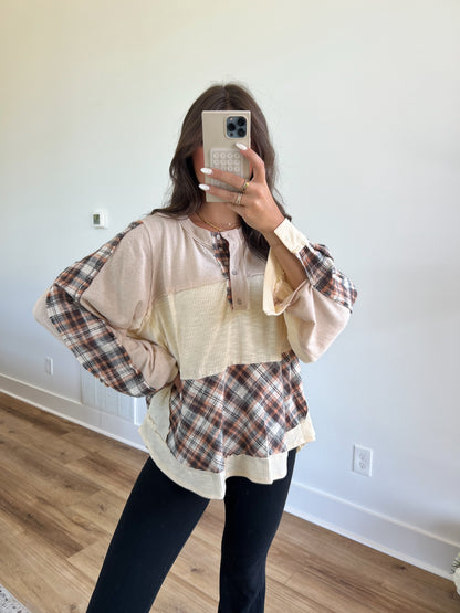 Fall Plaid Blouse