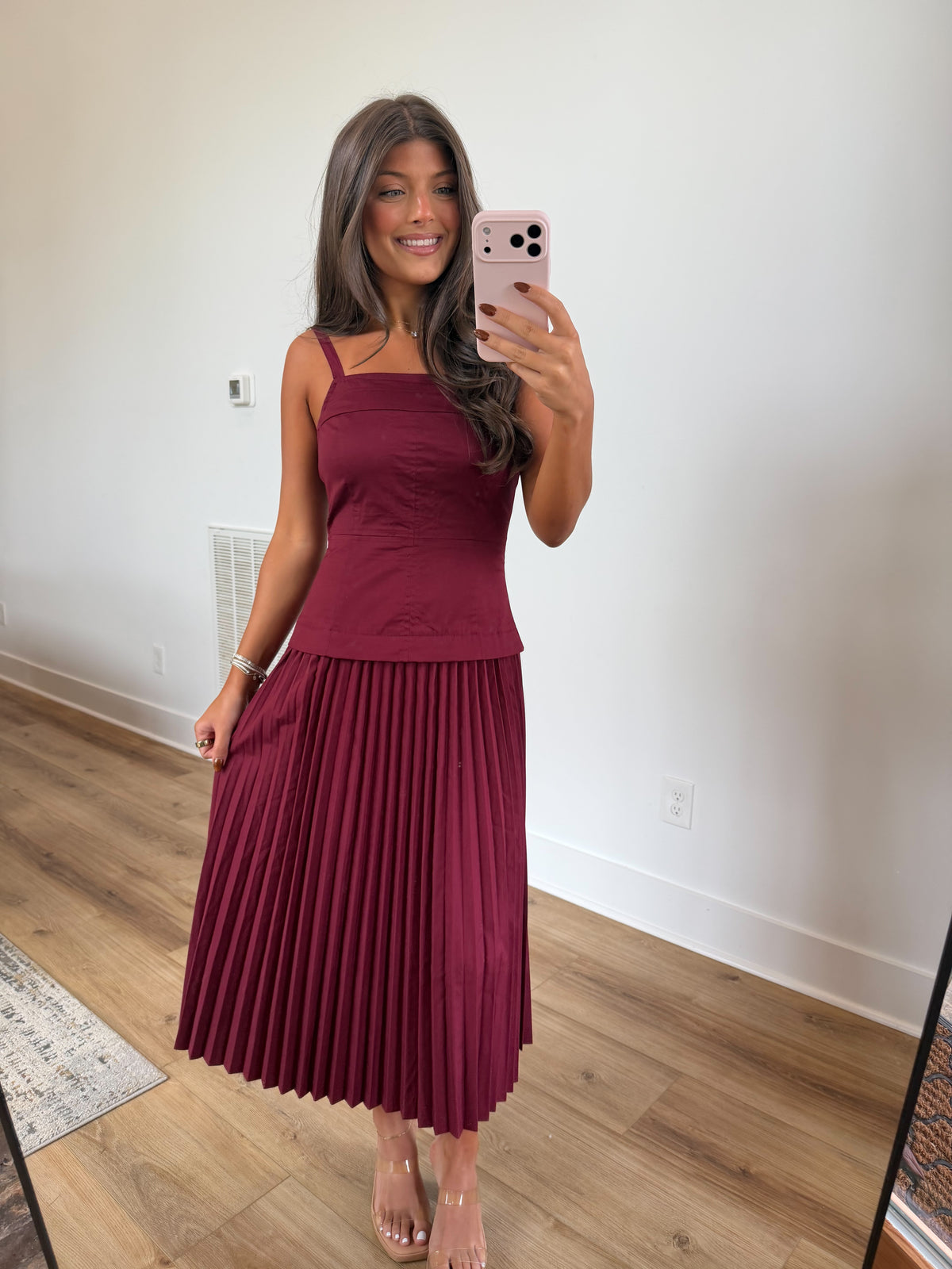 Pleated Gossip Midi Dress