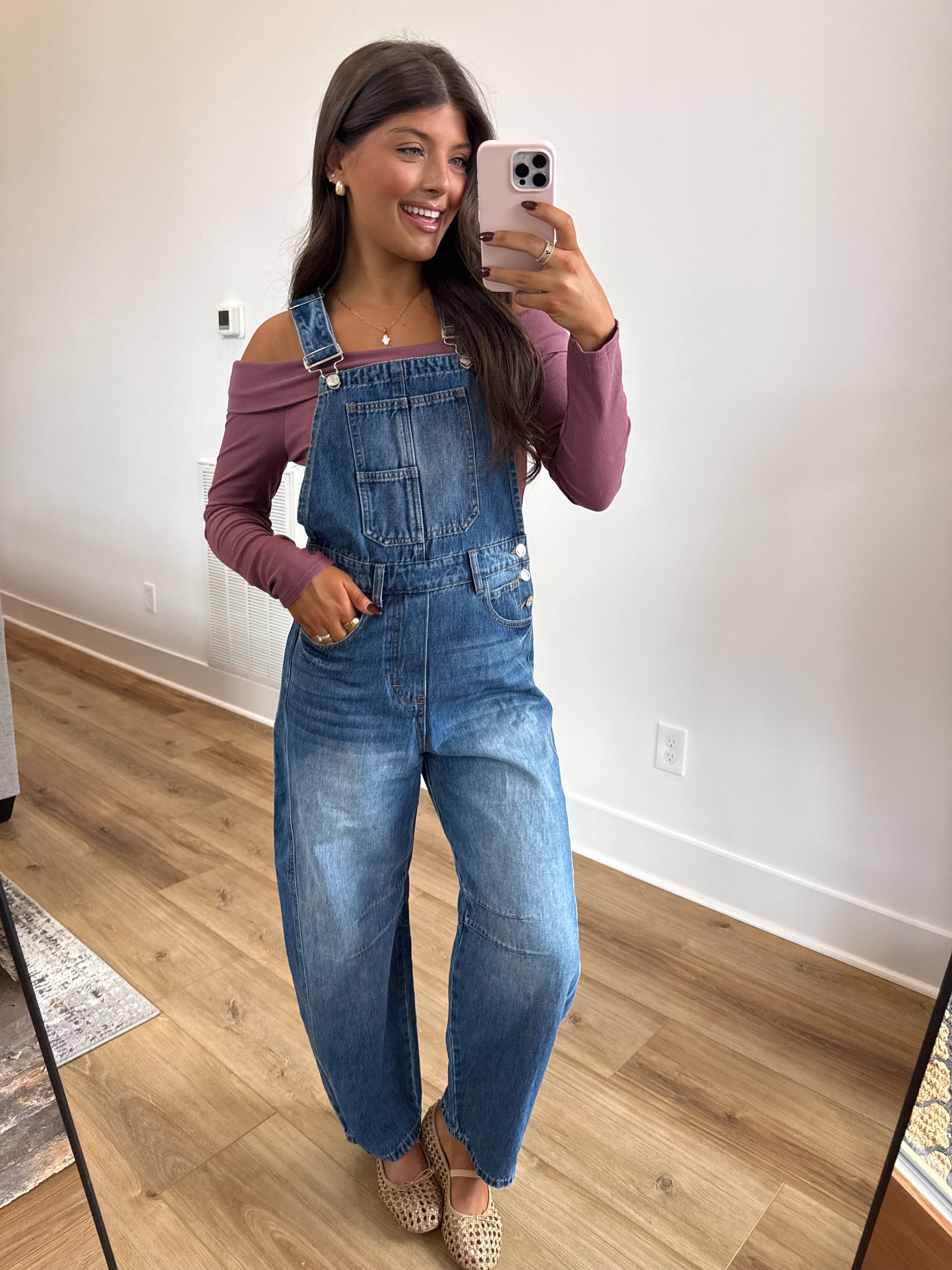 Barrel Denim Overalls