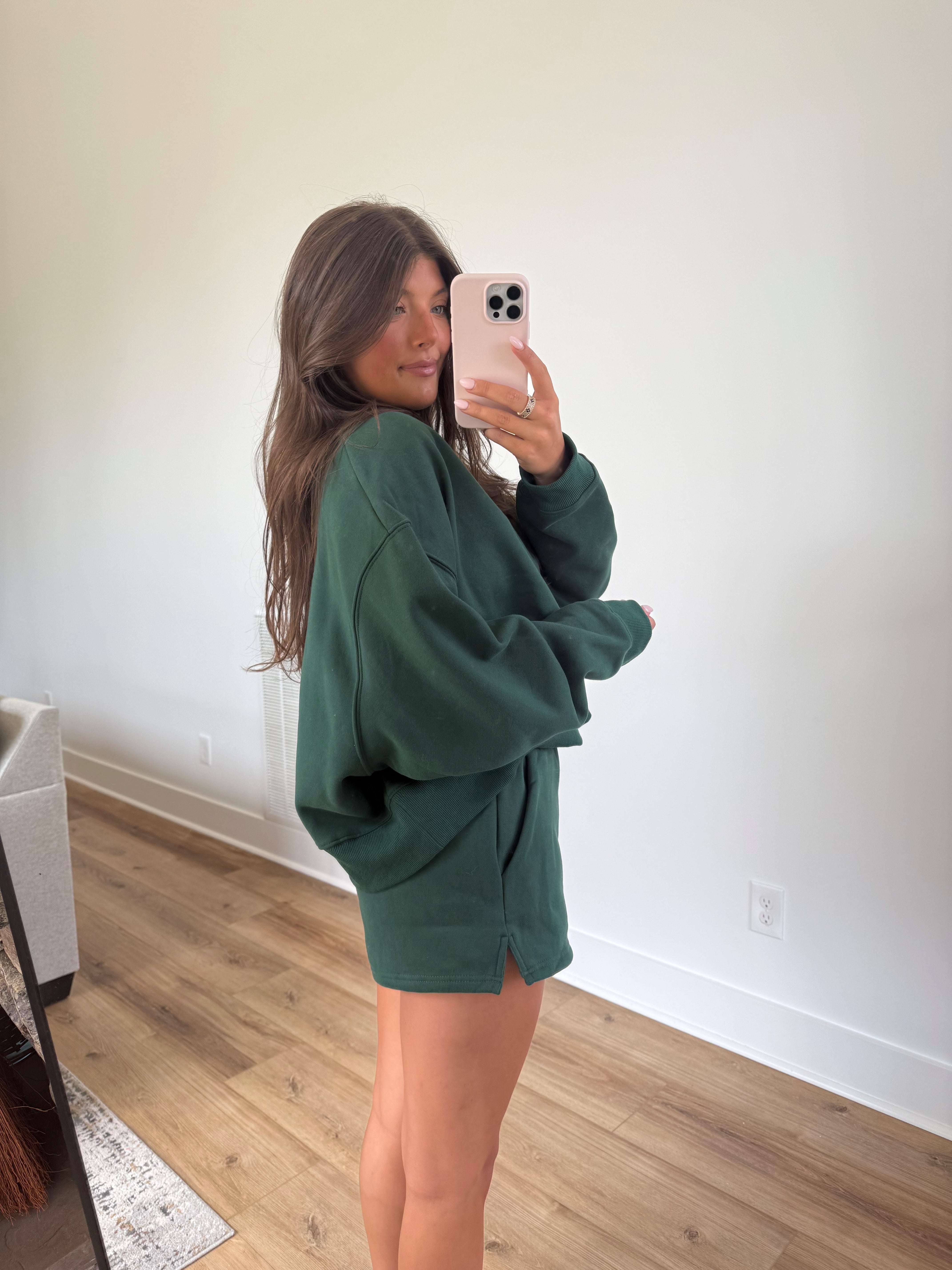 Hunter Green Sweatshort Set