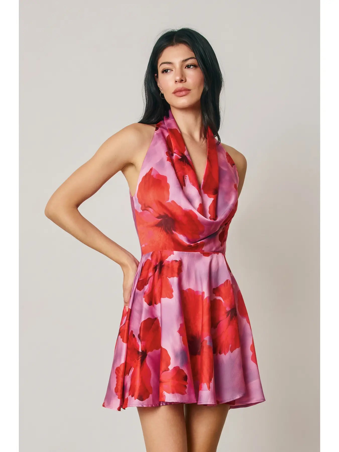 Hibiscus Bloom Mini Dress