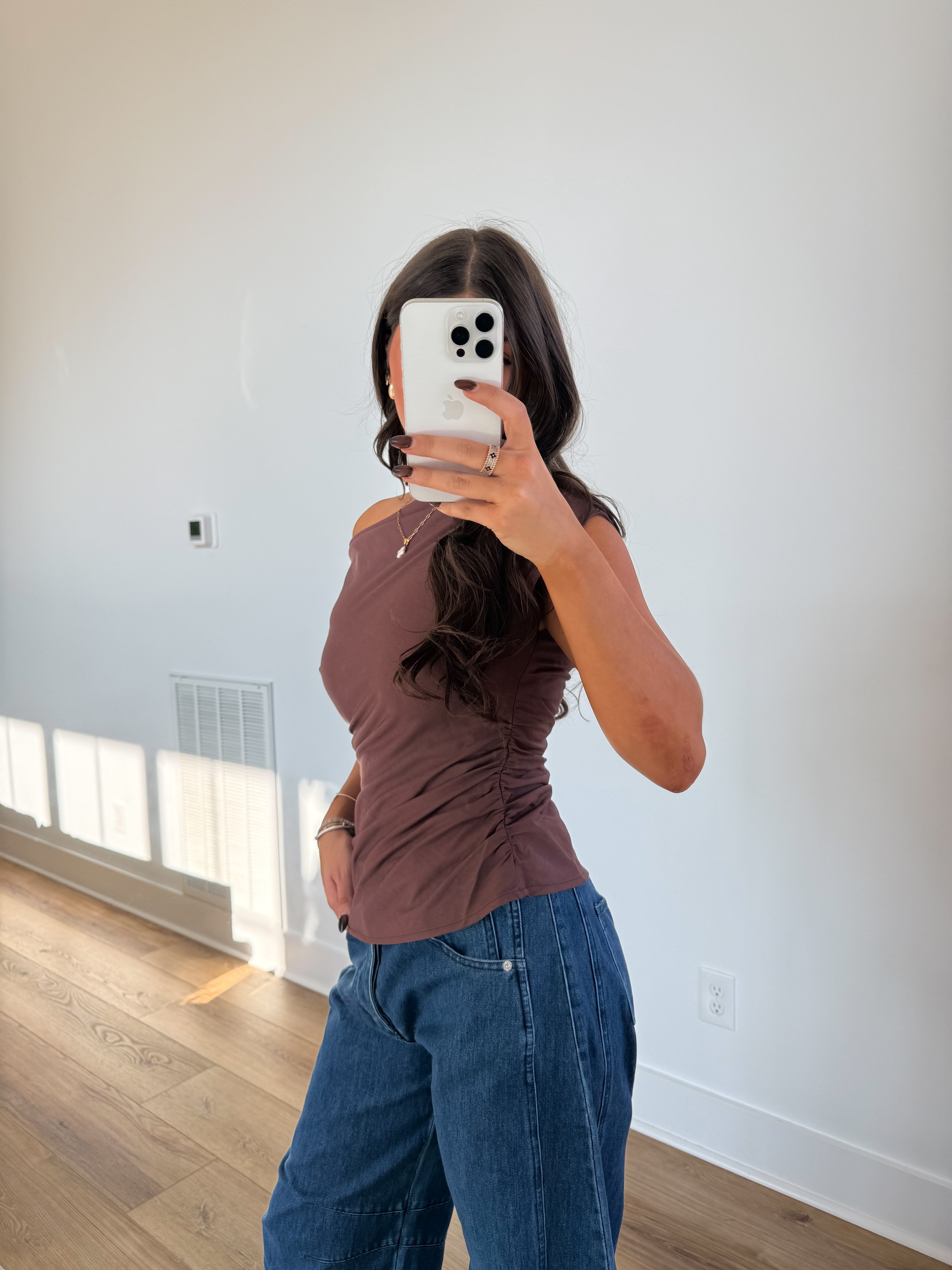 The Mocha Off-Shoulder Top