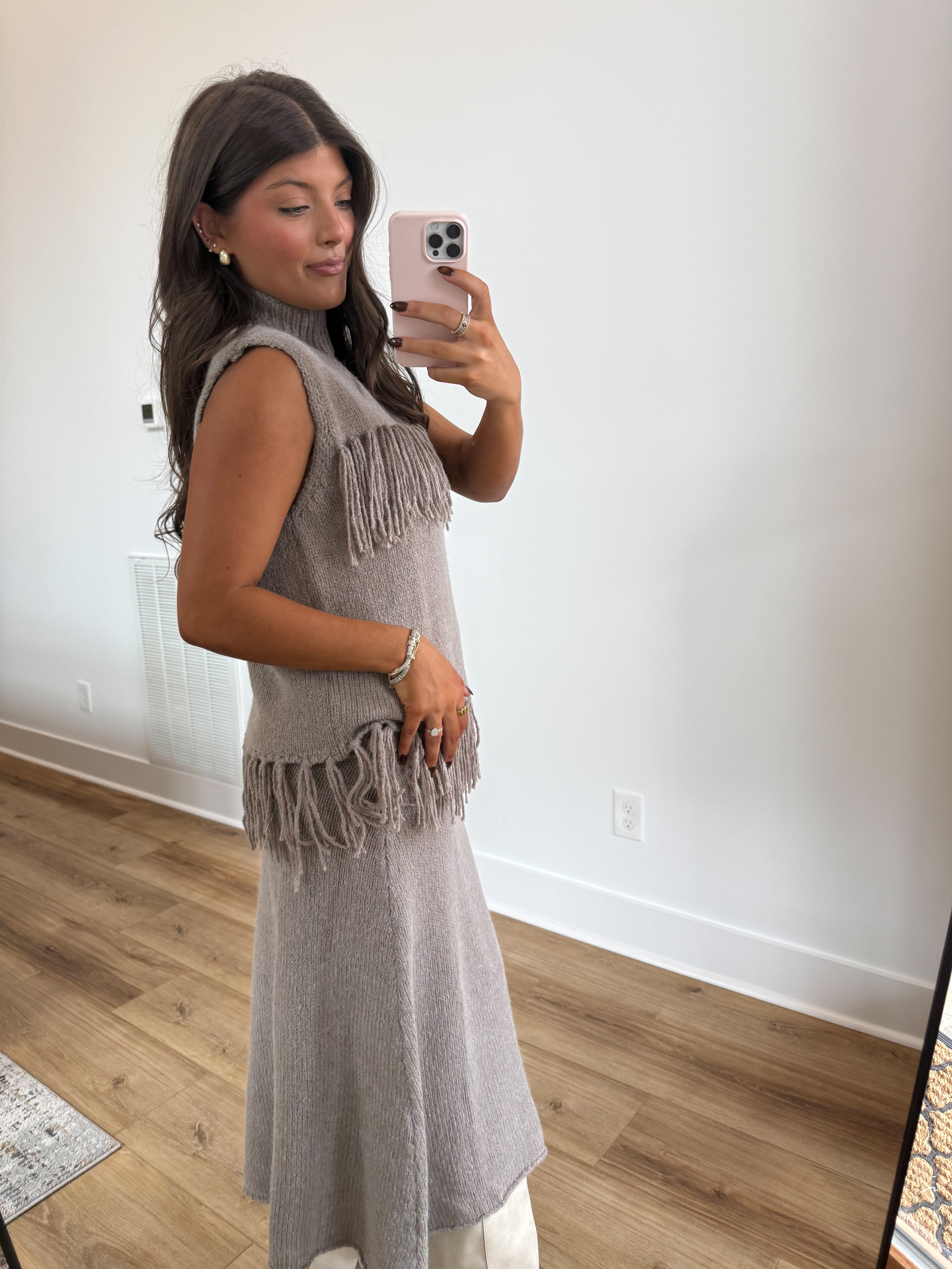 Thankful Fringe Skirt Set