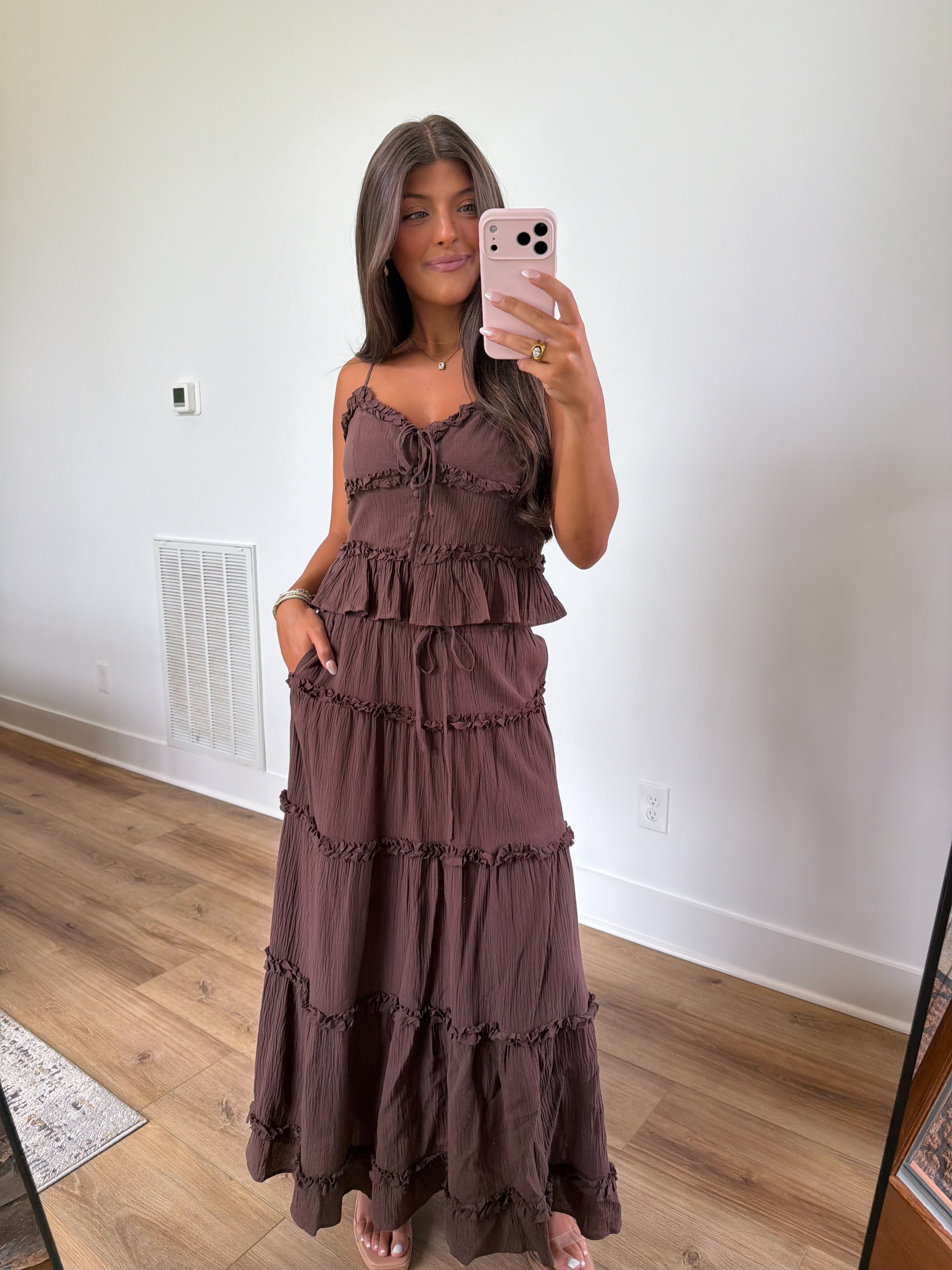 Brown Ruffle Set