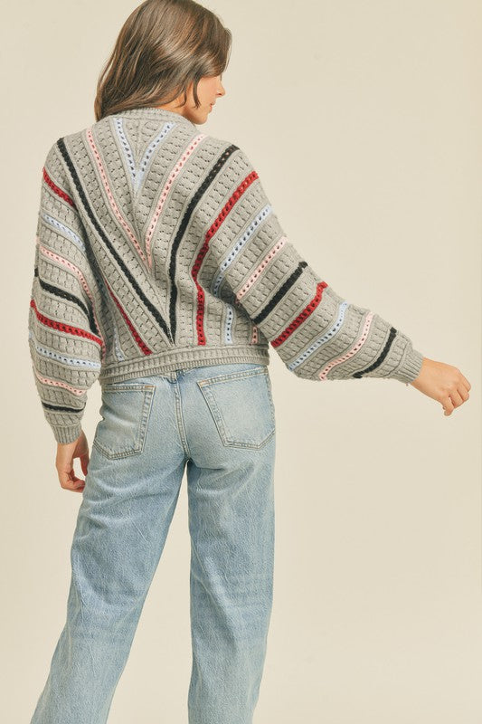 Stripe Chevron Sweater