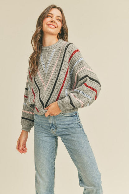 Stripe Chevron Sweater