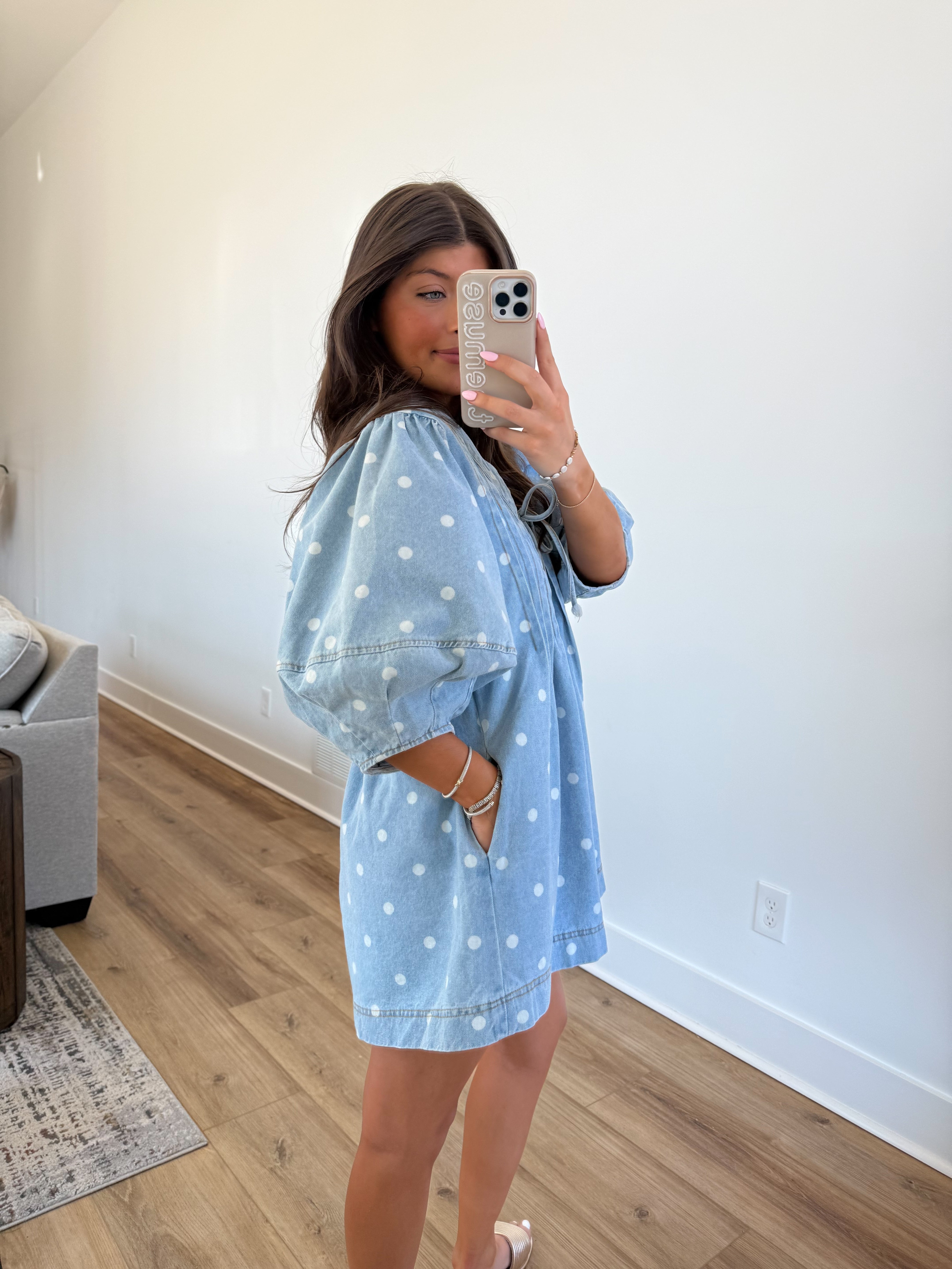 The Bluebell Dot Romper