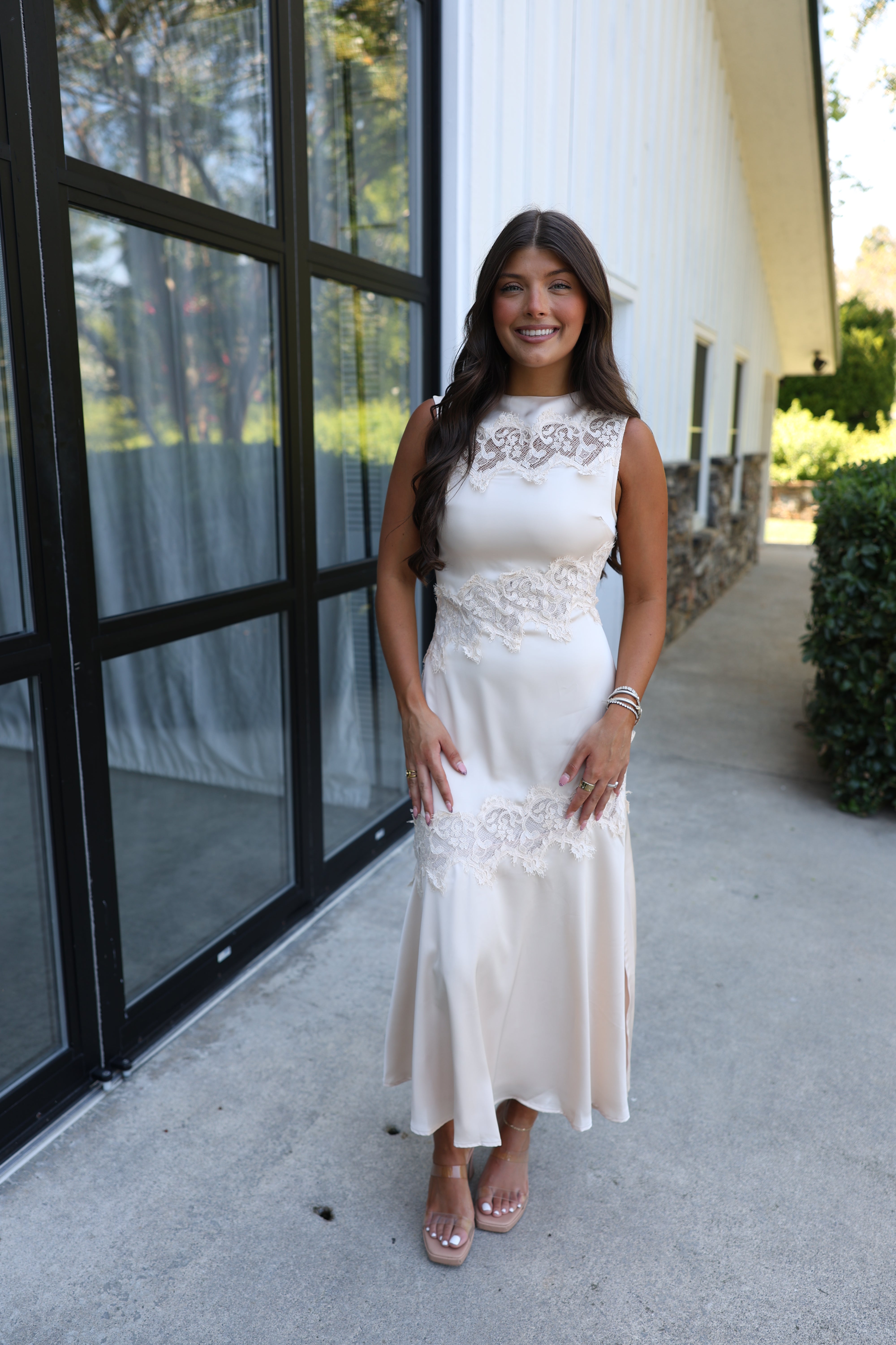 The Satin & Lace Dress