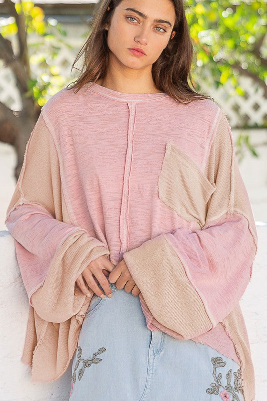 Livvie Dolman Top (Pink)