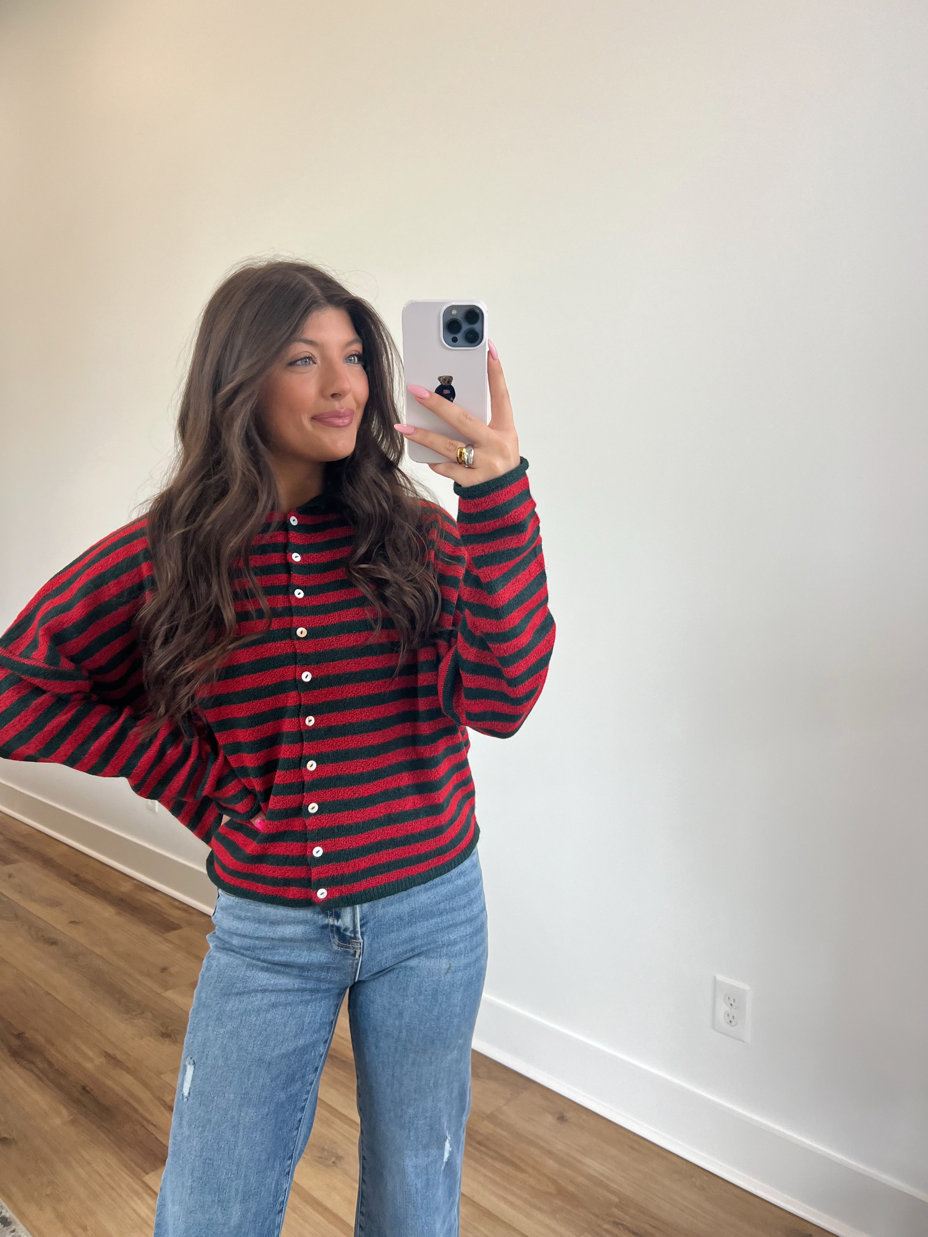 Best Dress Cardigan (Red/Green)