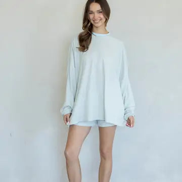 The Frankie Stripe TOP (Powder Blue)