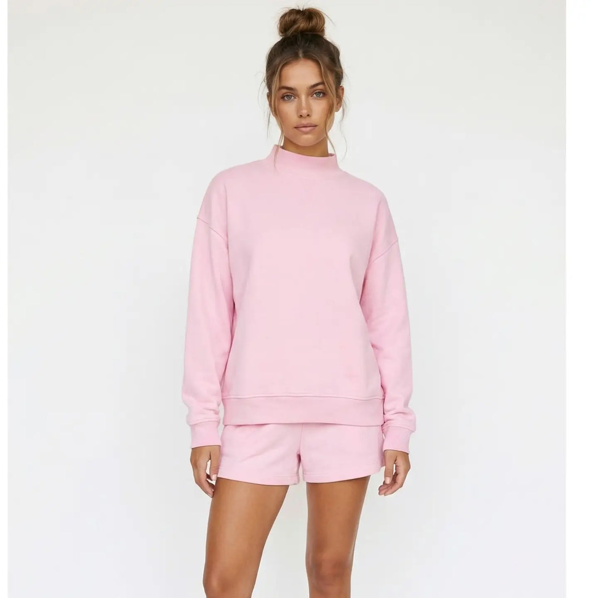 Pink Pumpkin Mockneck Set
