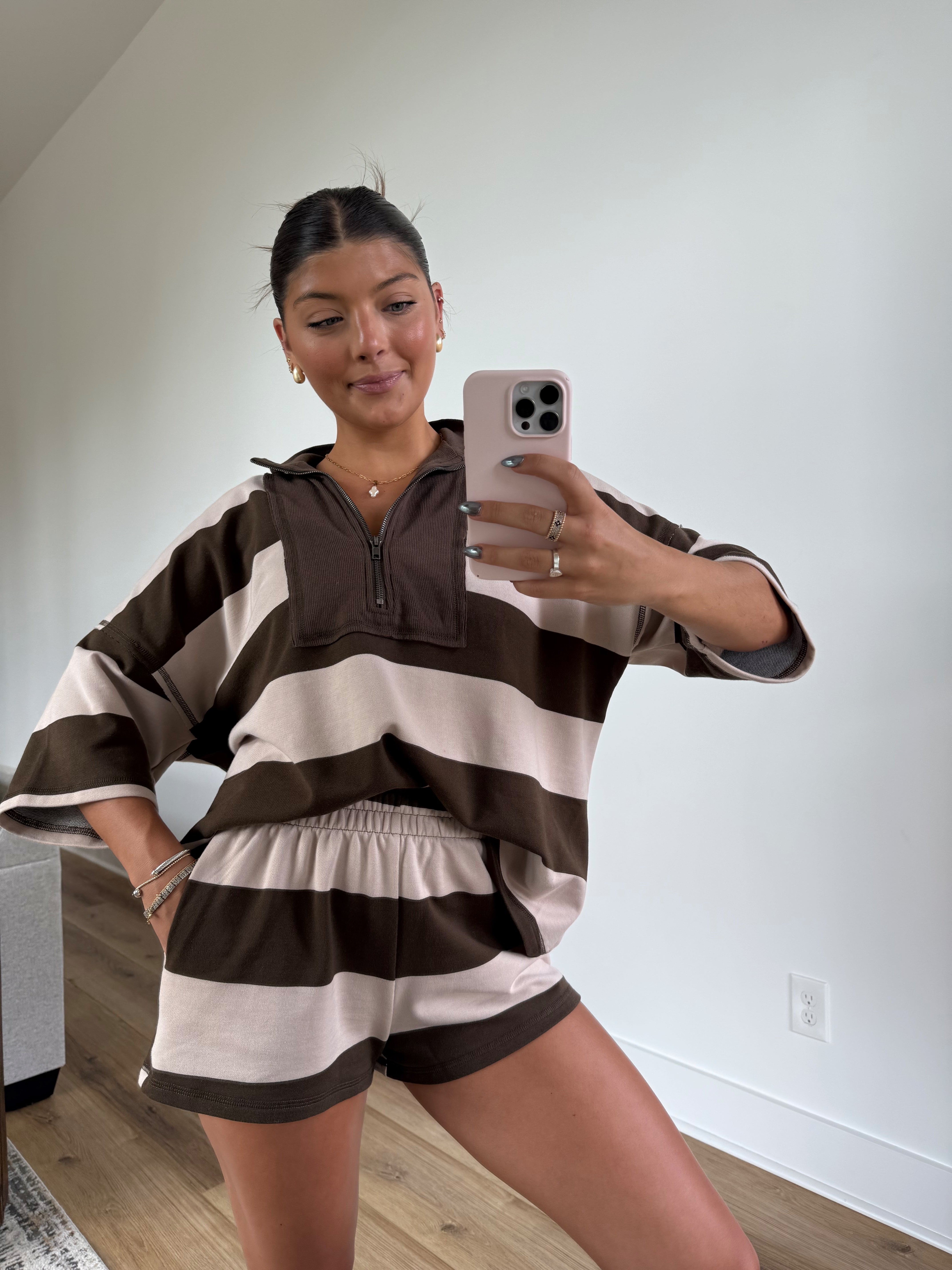 The Varsity Stripe Set (Mocha)