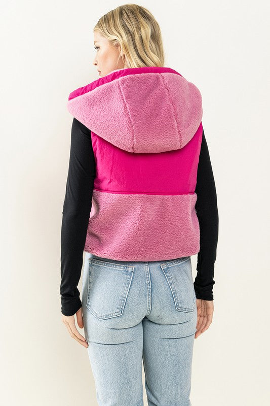 Pink Fleece Vest (Restock)