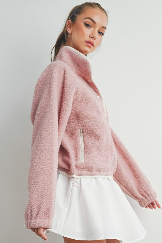 Cloud Nine Pullover (Pink/White)