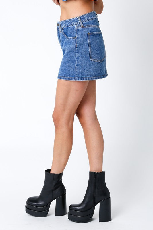 Denim Mini Skirt