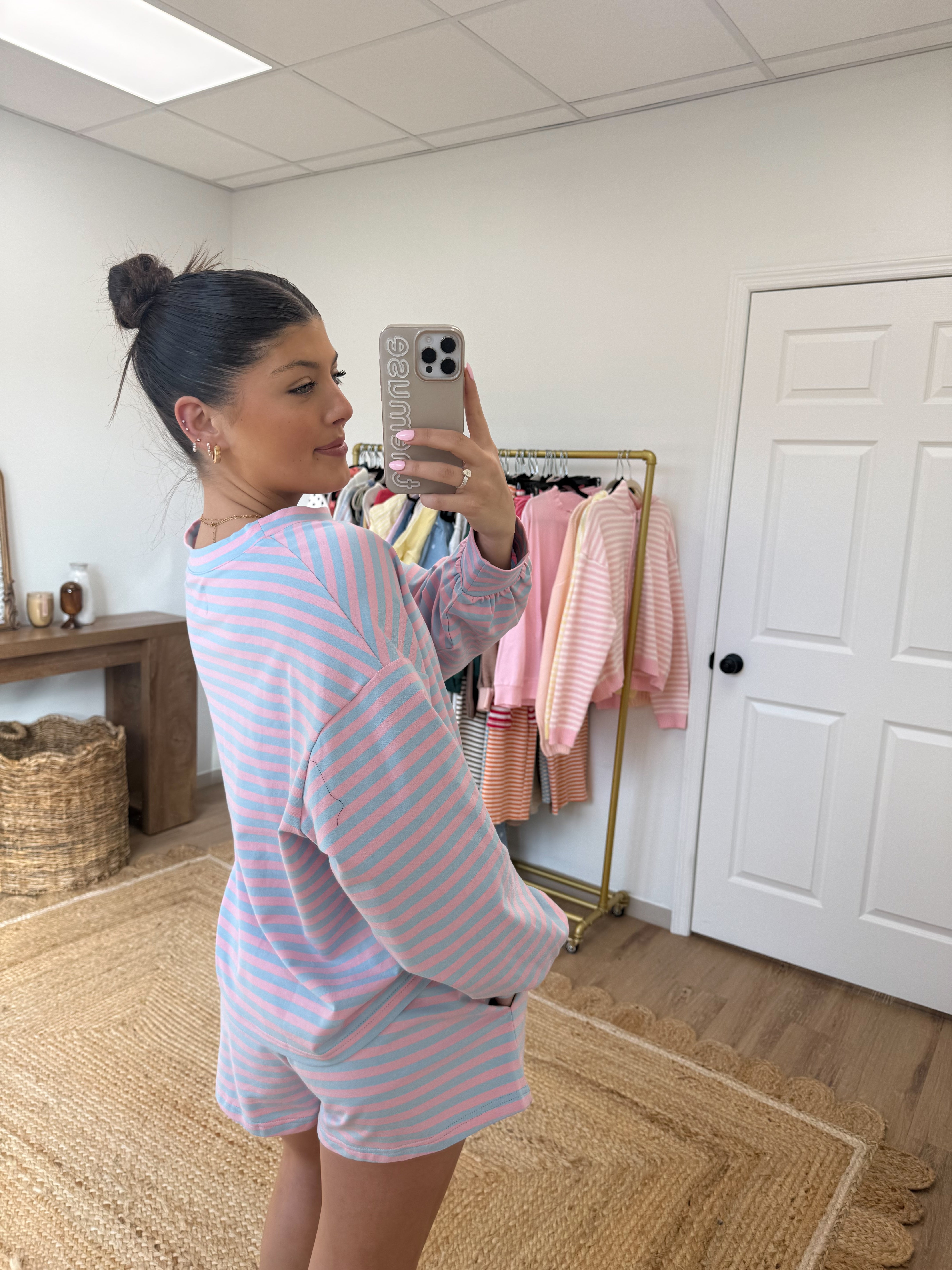 Cotton Candy Stripe Lounge Set